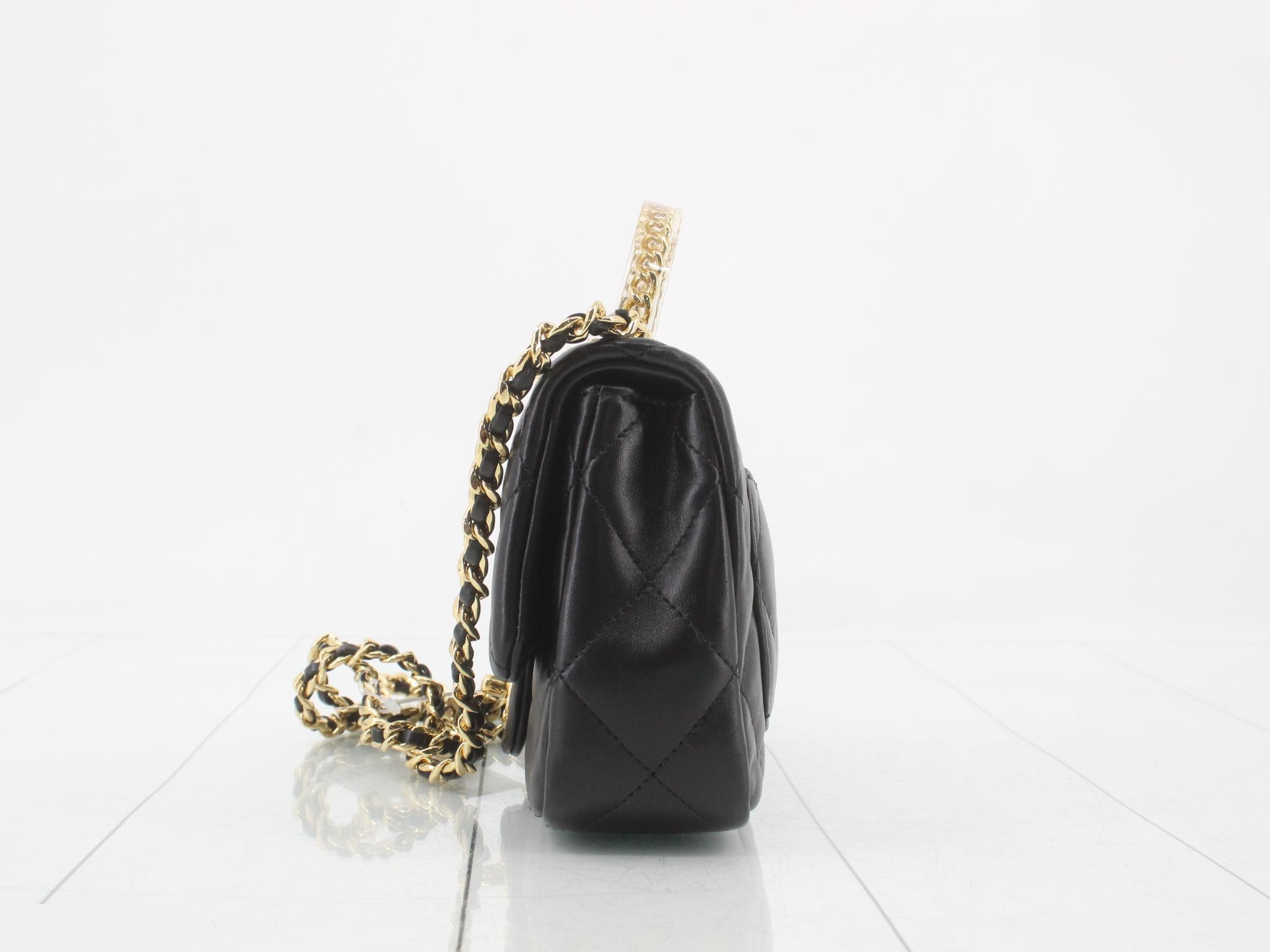 Plexi Handle Mini Matelassé 2-Way Shoulder Bag — view 3