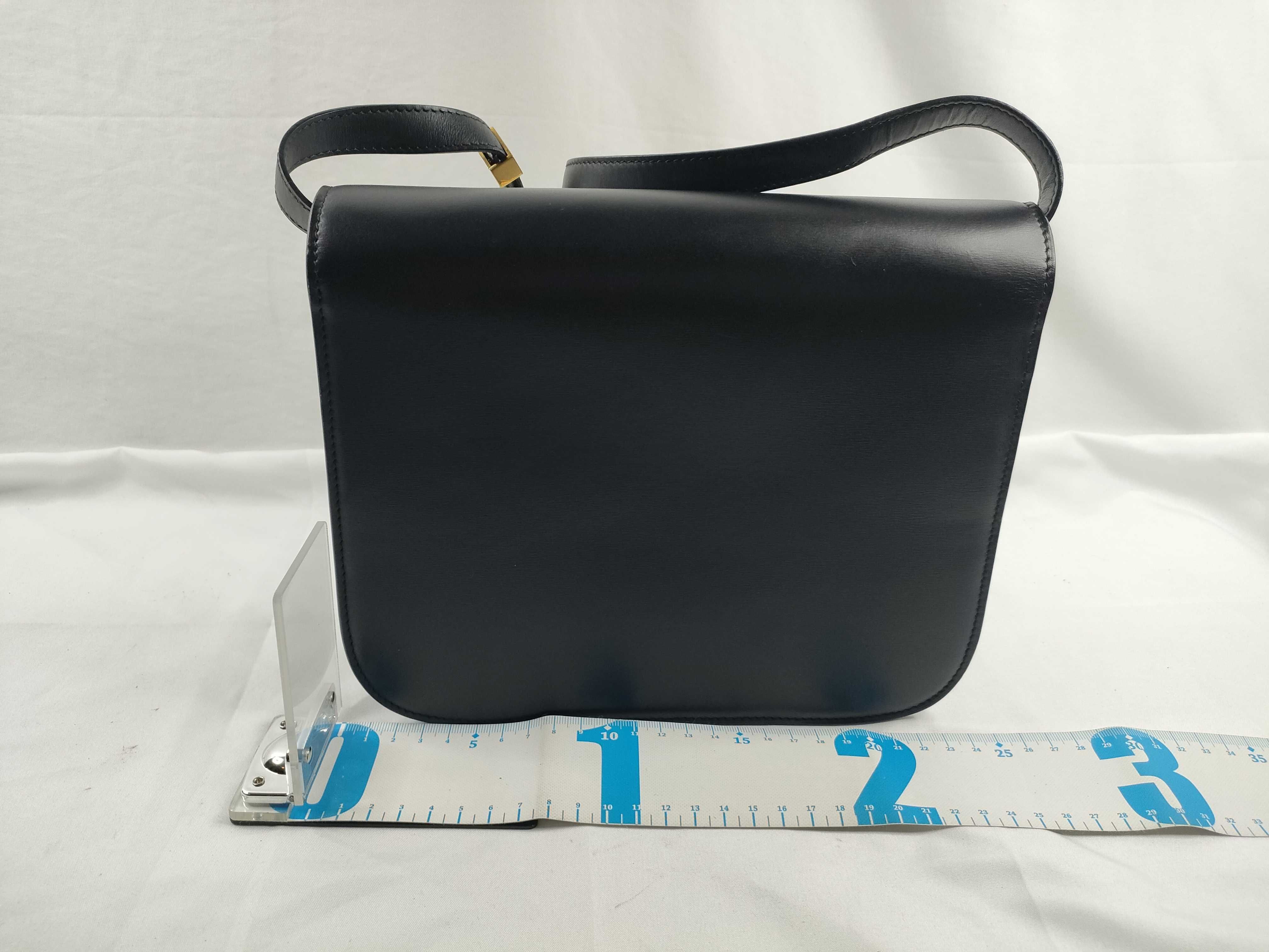 Classic Box Shoulder Bag, Black Leather Shoulder Bag — view 2