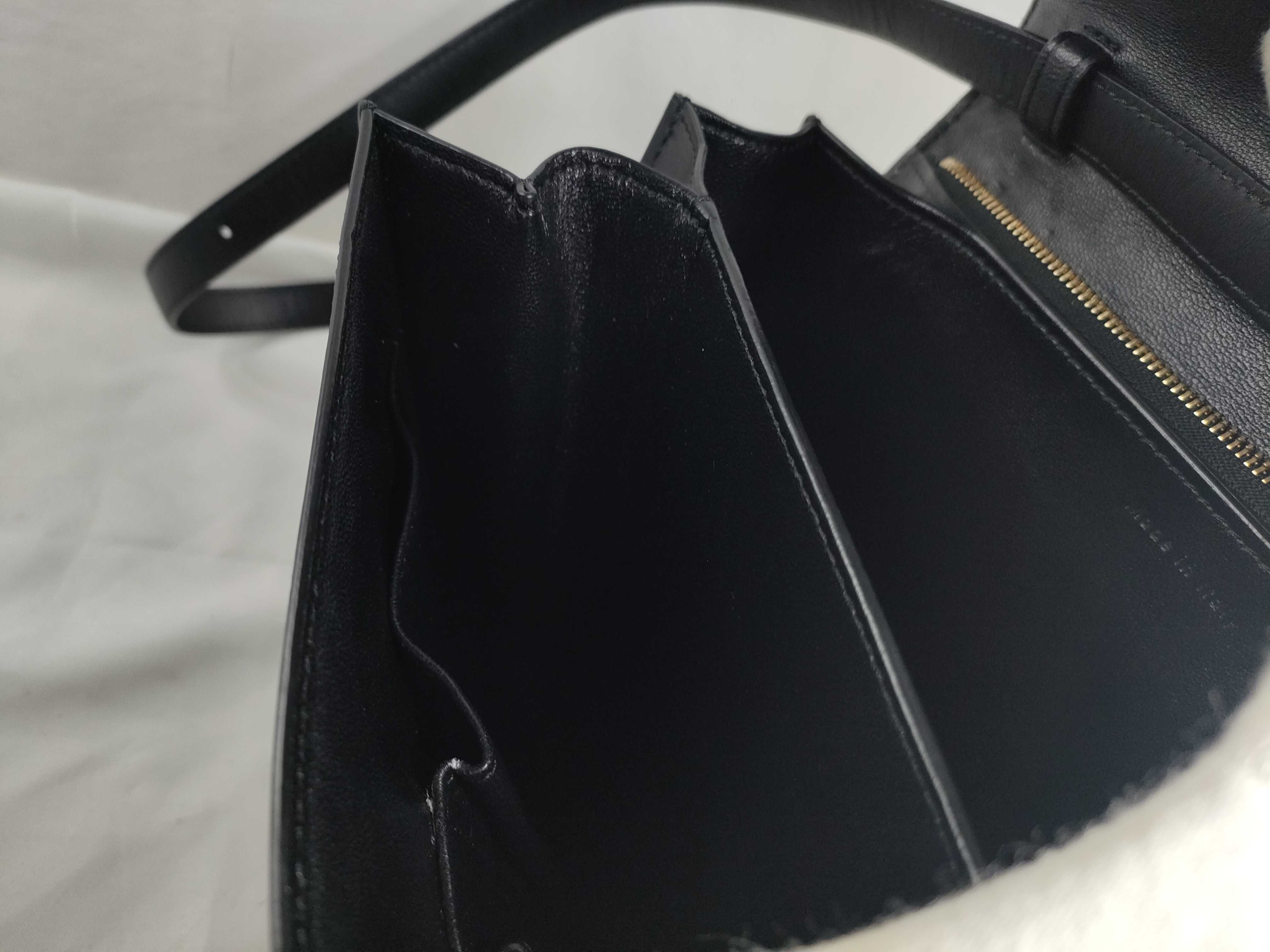 Classic Box Shoulder Bag, Black Leather Shoulder Bag — view 11