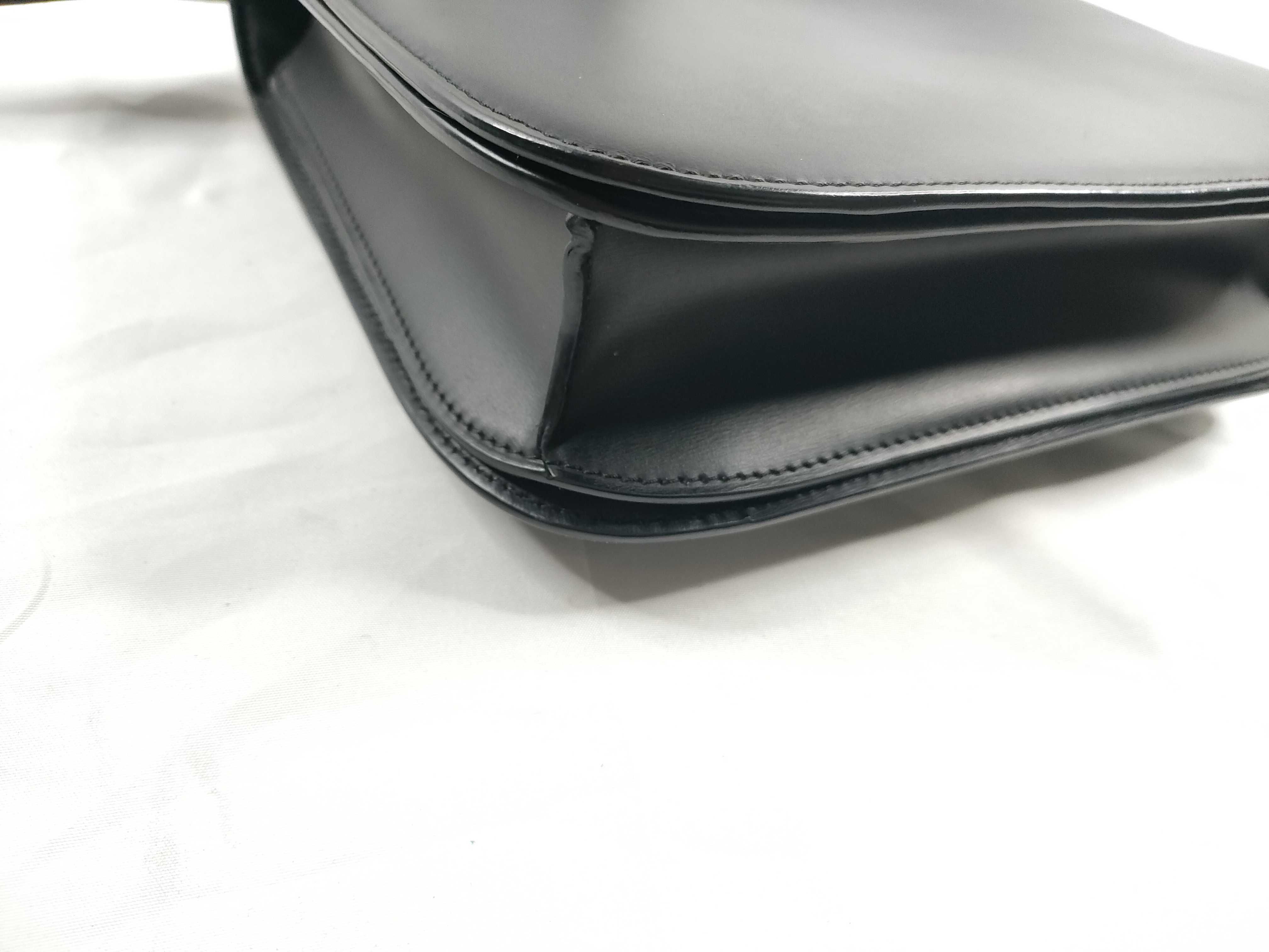 Classic Box Shoulder Bag, Black Leather Shoulder Bag — view 3