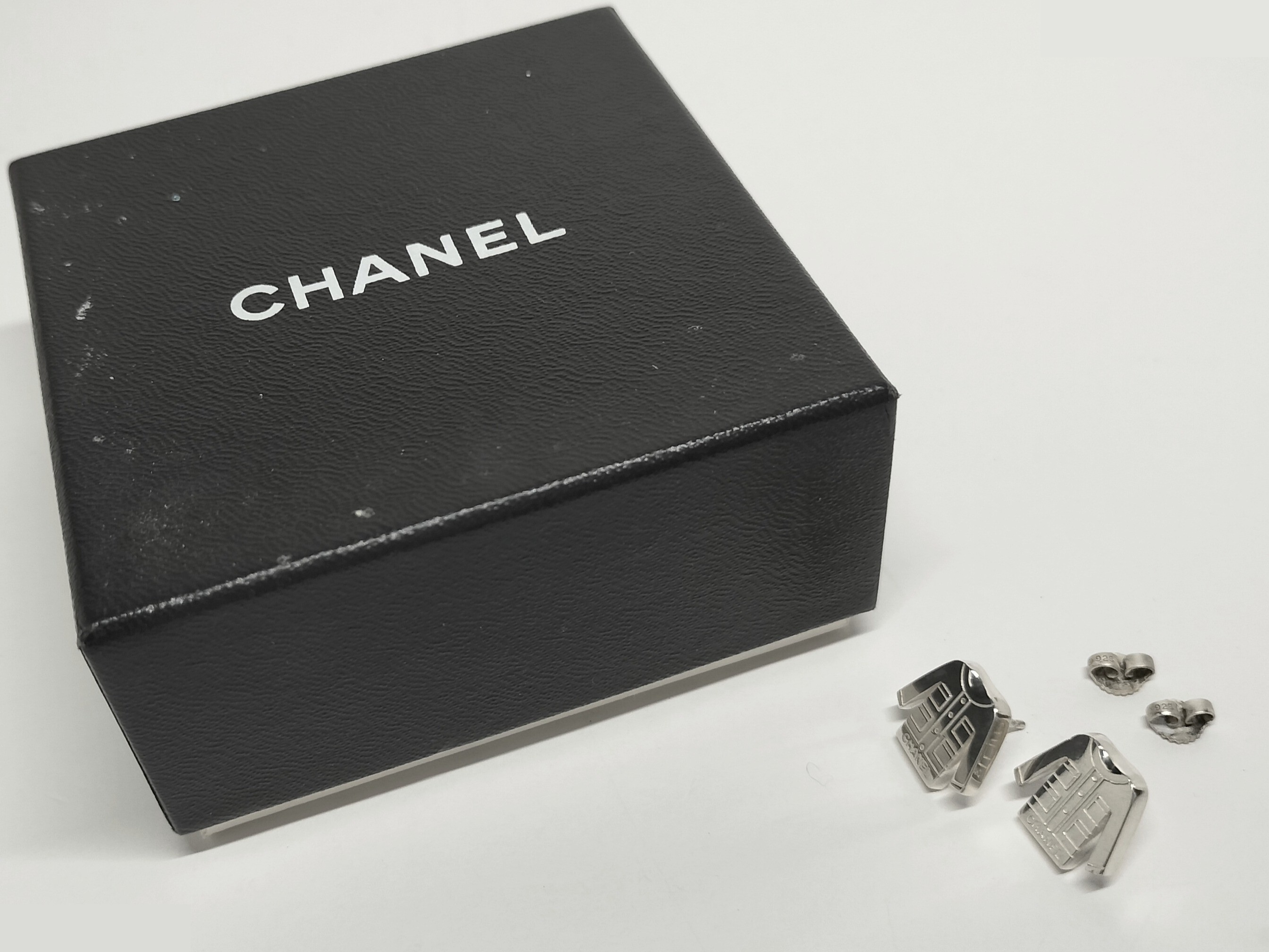 Logo Silver Earrings, 925 Sterling Silver, 6.6g — view 2