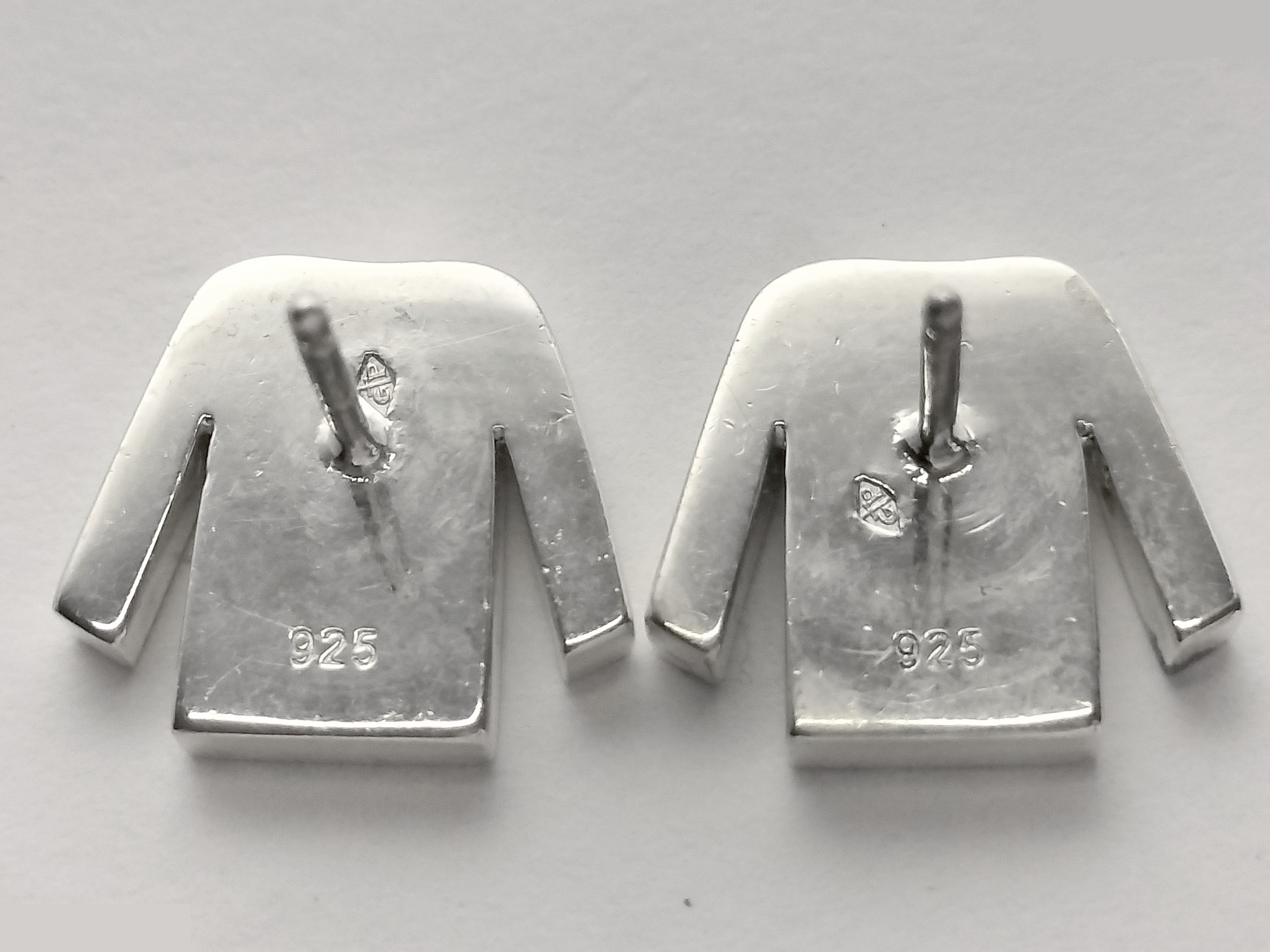 Logo Silver Earrings, 925 Sterling Silver, 6.6g — view 3