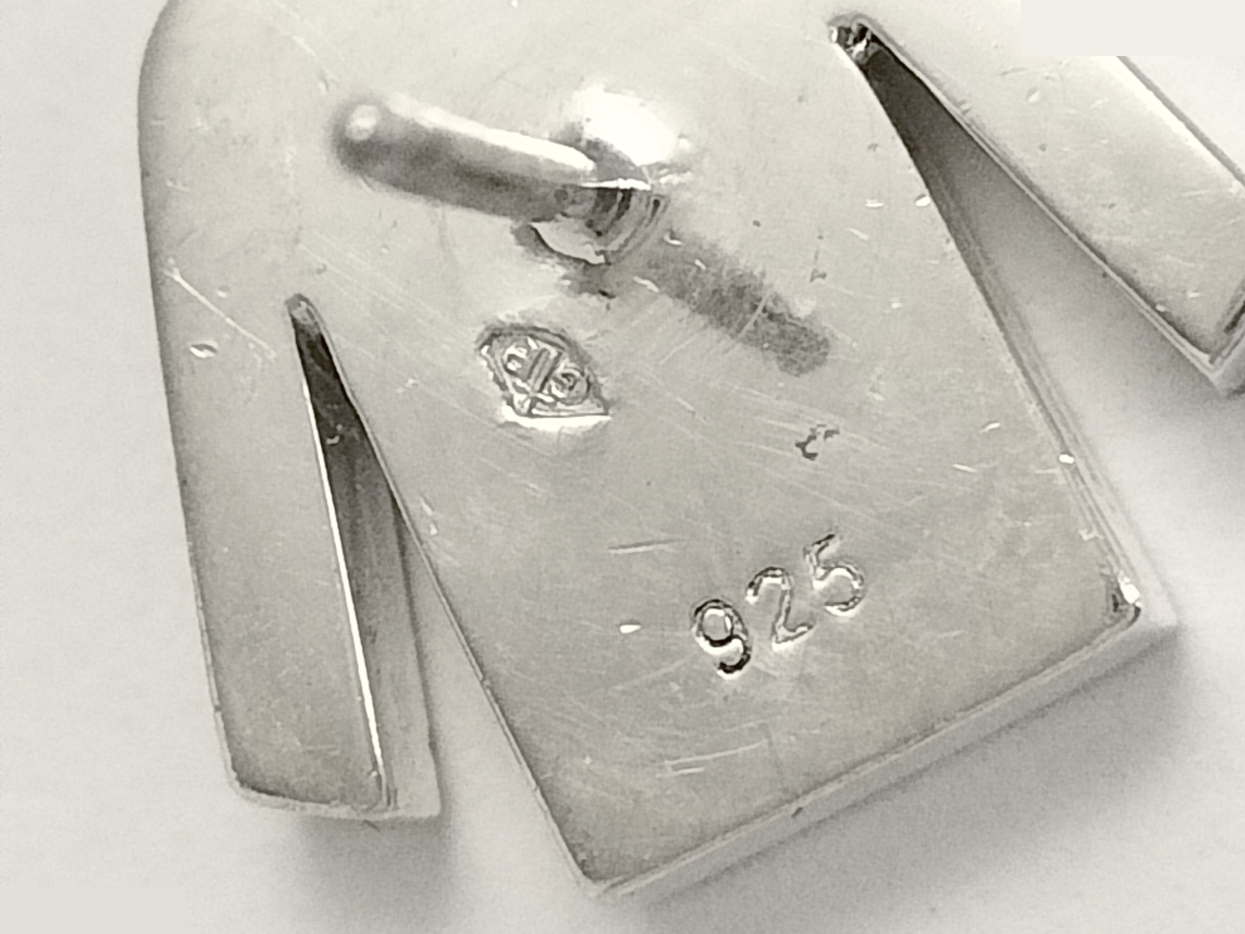 Logo Silver Earrings, 925 Sterling Silver, 6.6g — view 4