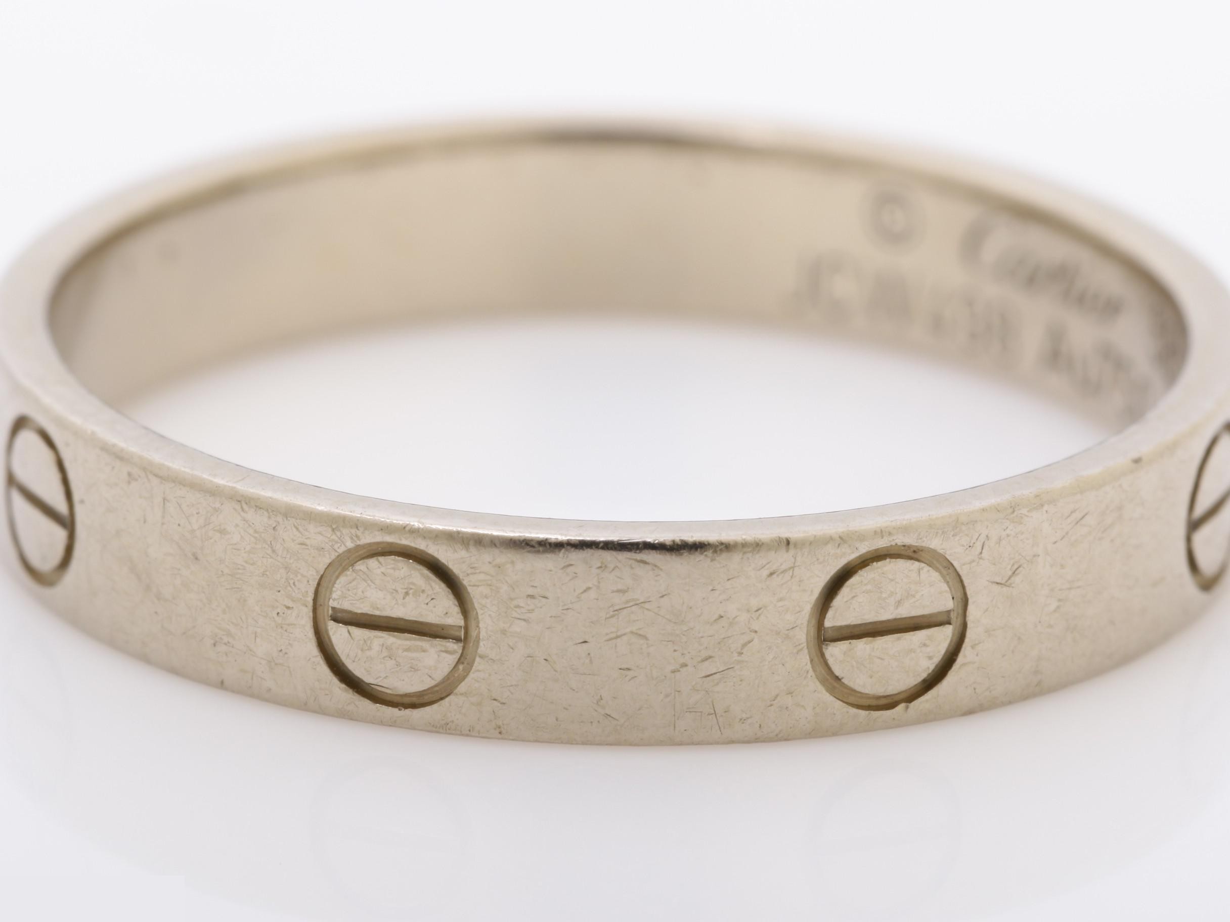 Mini Love Ring #58 / Width approx. 3.5mm 750WG 3.8g — view 3