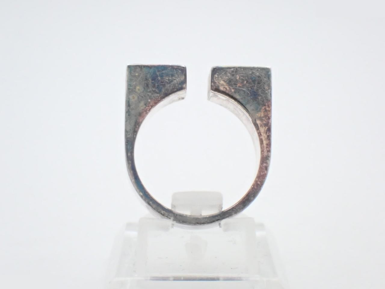 Logo Square Ring, 925 sterling silver, 12.6g, Size #12 — view 3
