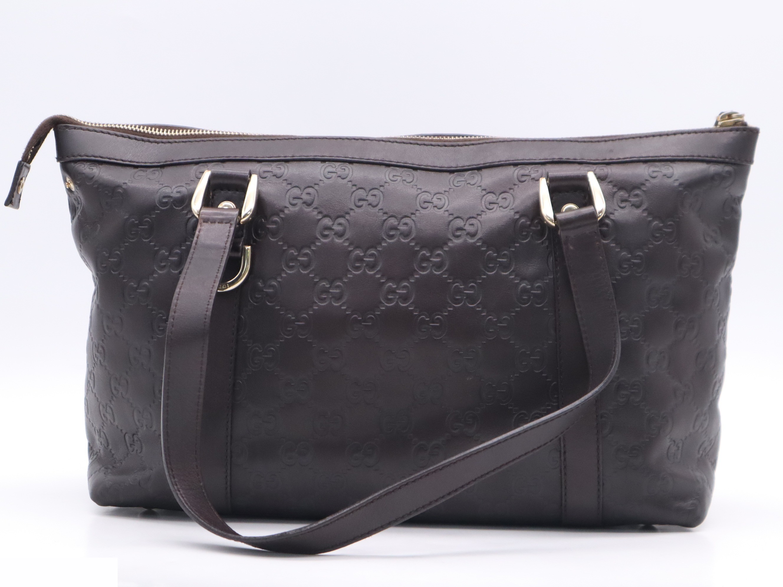 Leather Guccissima Abbey handbag, black — view 2
