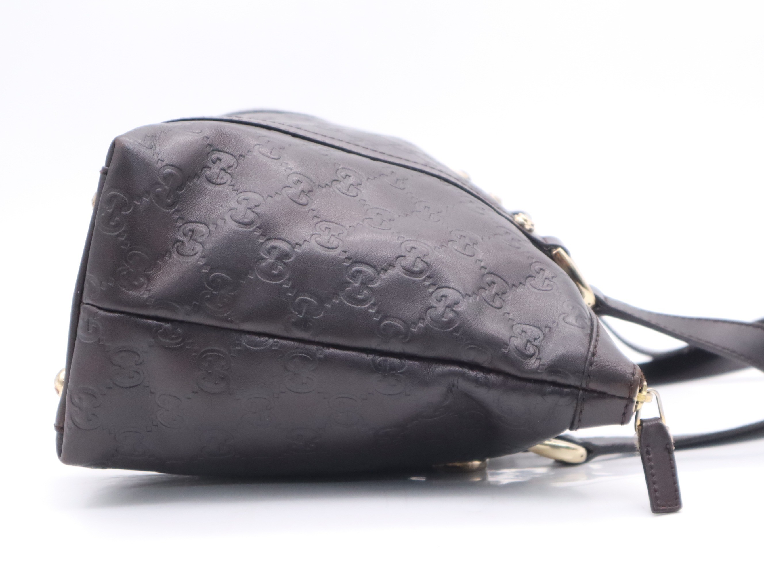 Leather Guccissima Abbey handbag, black — view 5