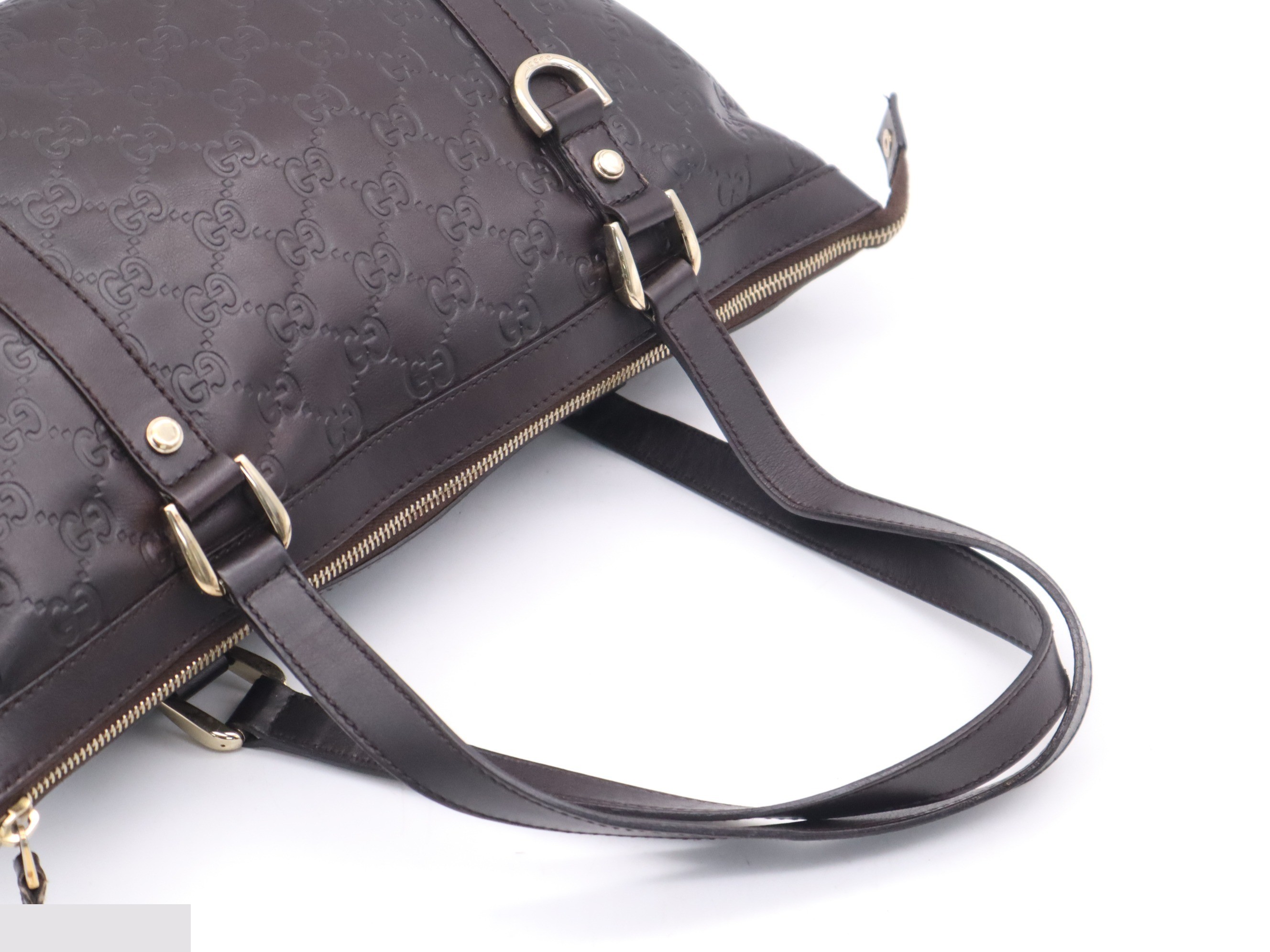 Leather Guccissima Abbey handbag, black — view 6