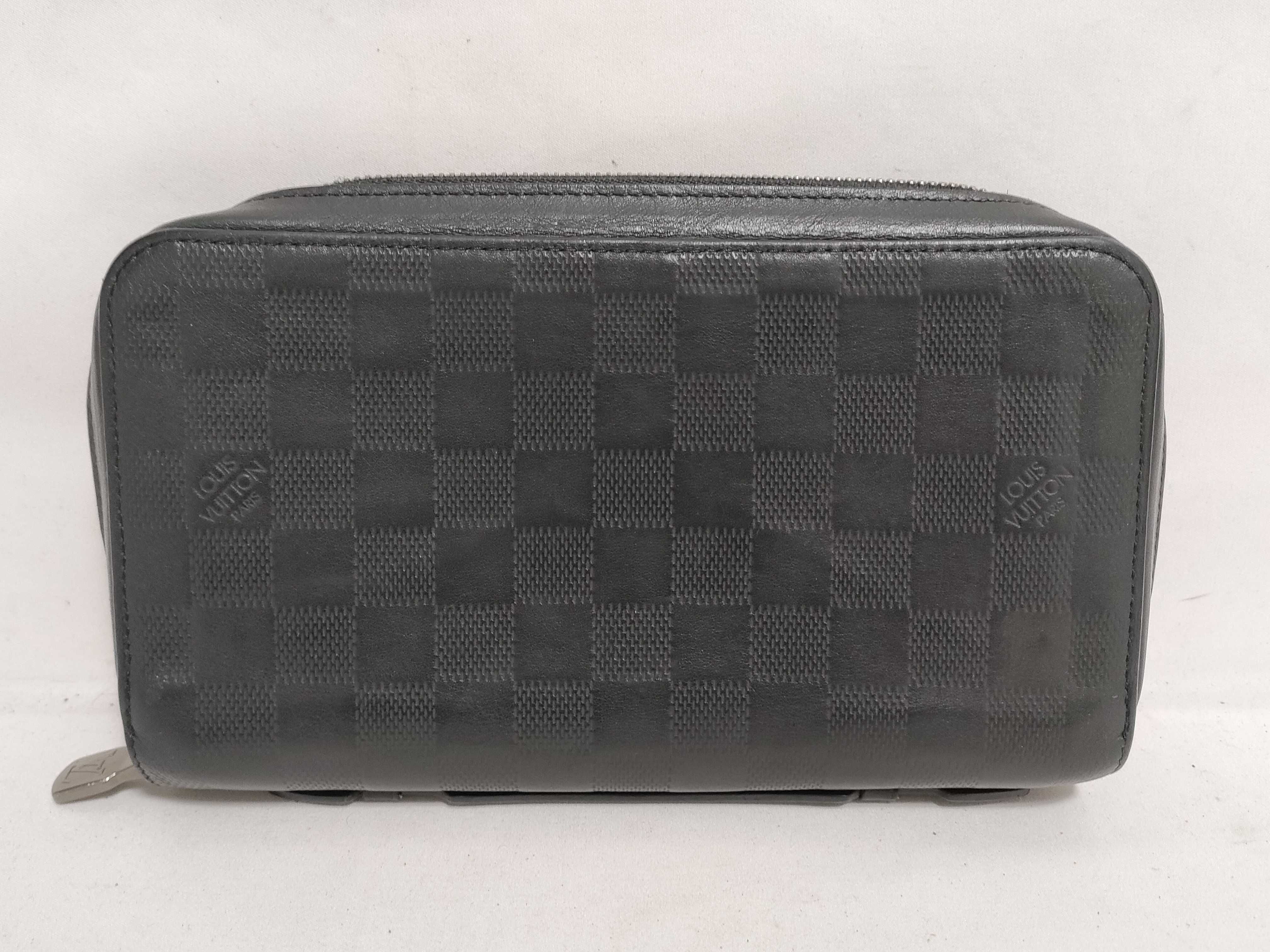 Damier Infini Zippy XL Damier Infini Onyx Long Wallet N61254 RFID detected Pouch