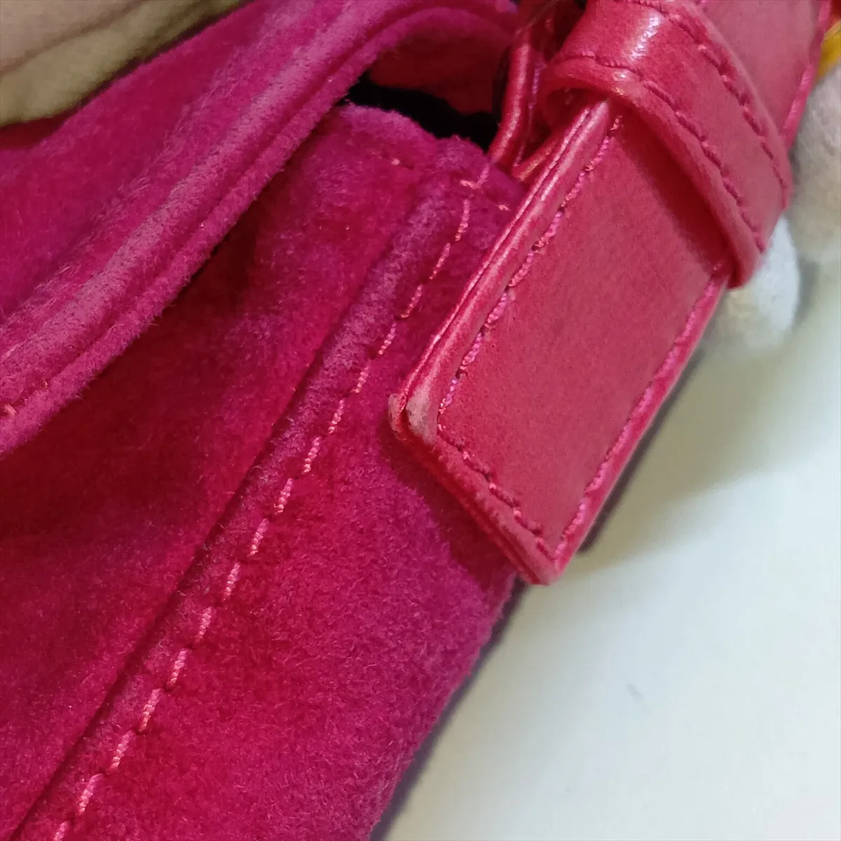 Mamma Bucket 26424 Suede x Leather Shoulder Bag Pink — view 11