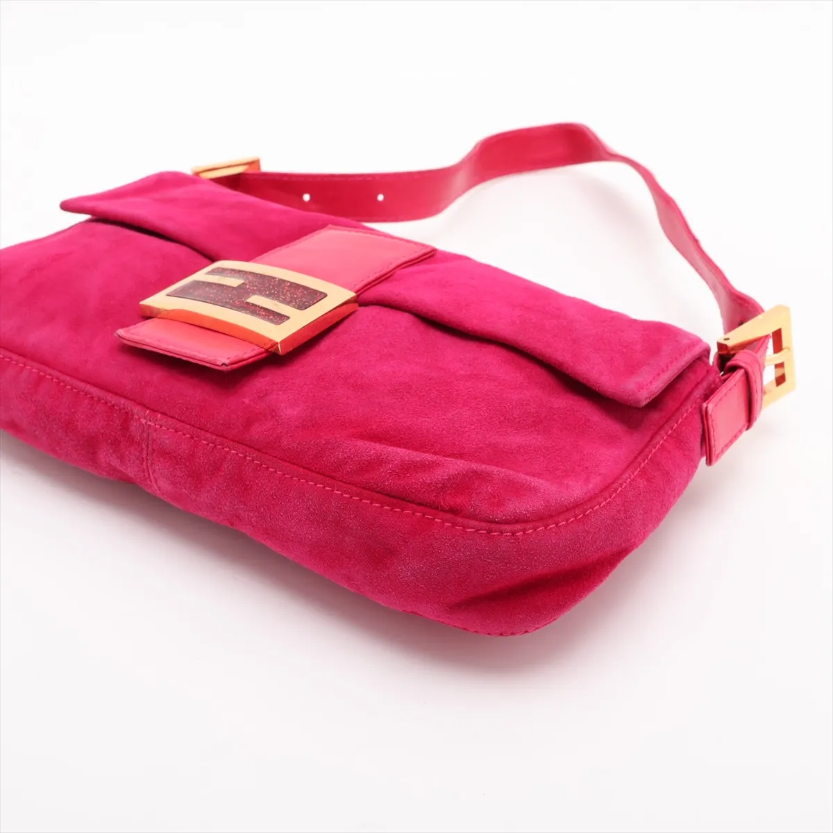 Mamma Bucket 26424 Suede x Leather Shoulder Bag Pink — view 3