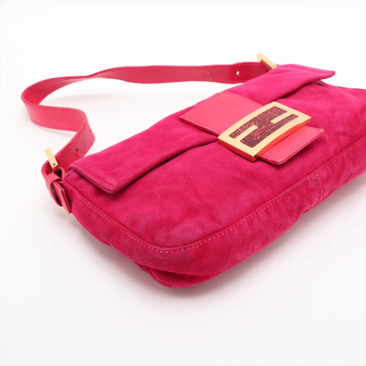 Mamma Bucket 26424 Suede x Leather Shoulder Bag Pink — view 4