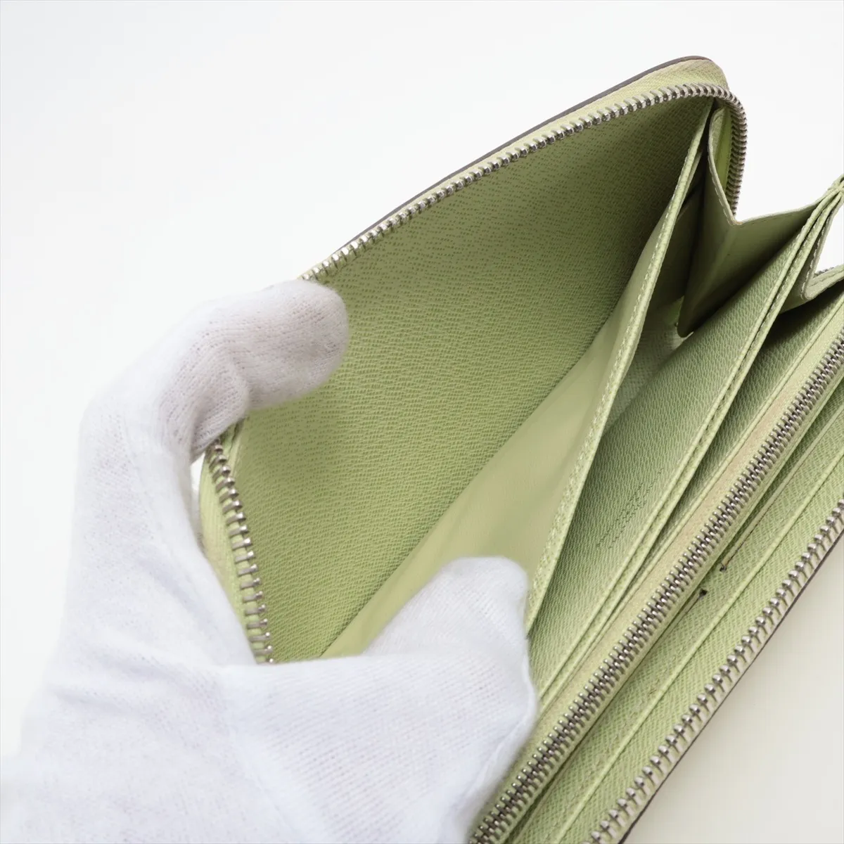 Epi Zippy Wallet M82513 Green Round Zip Wallet (RFID detected) — view 4