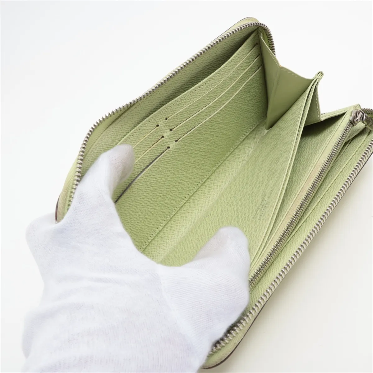 Epi Zippy Wallet M82513 Green Round Zip Wallet (RFID detected) — view 5