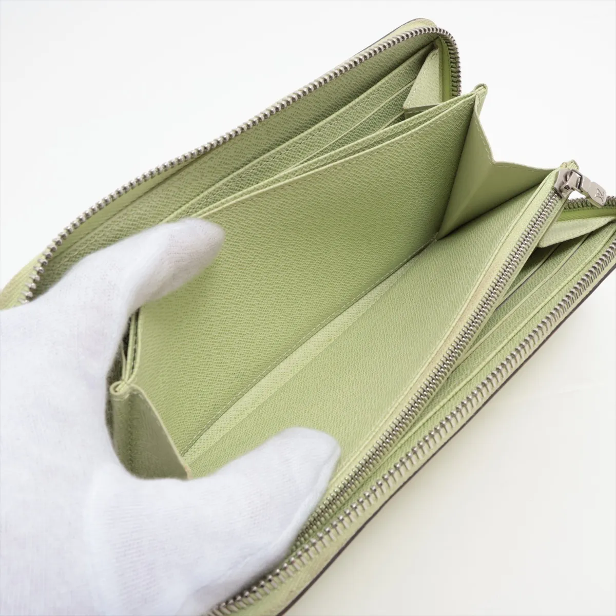 Epi Zippy Wallet M82513 Green Round Zip Wallet (RFID detected) — view 7
