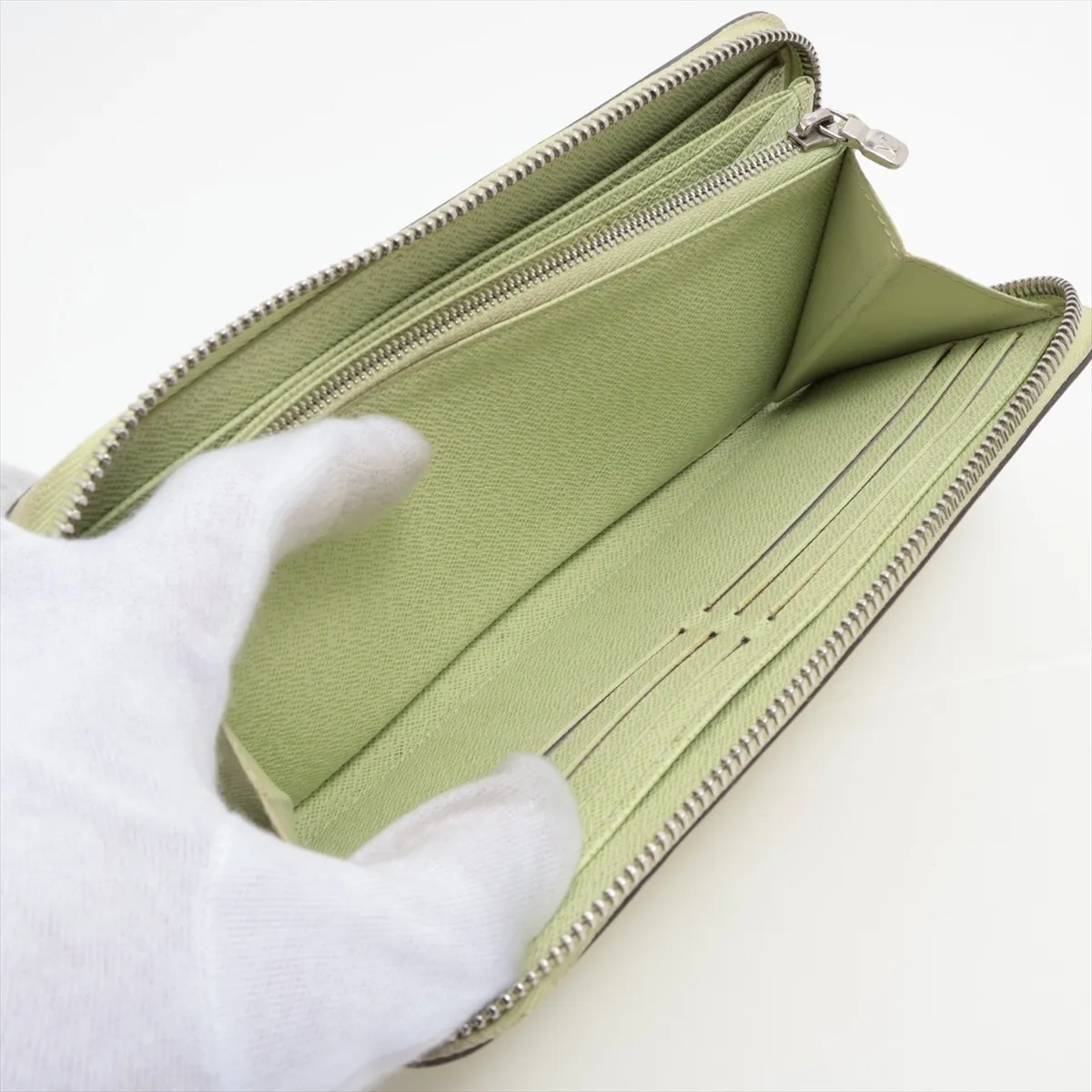 Epi Zippy Wallet M82513 Green Round Zip Wallet (RFID detected) — view 8