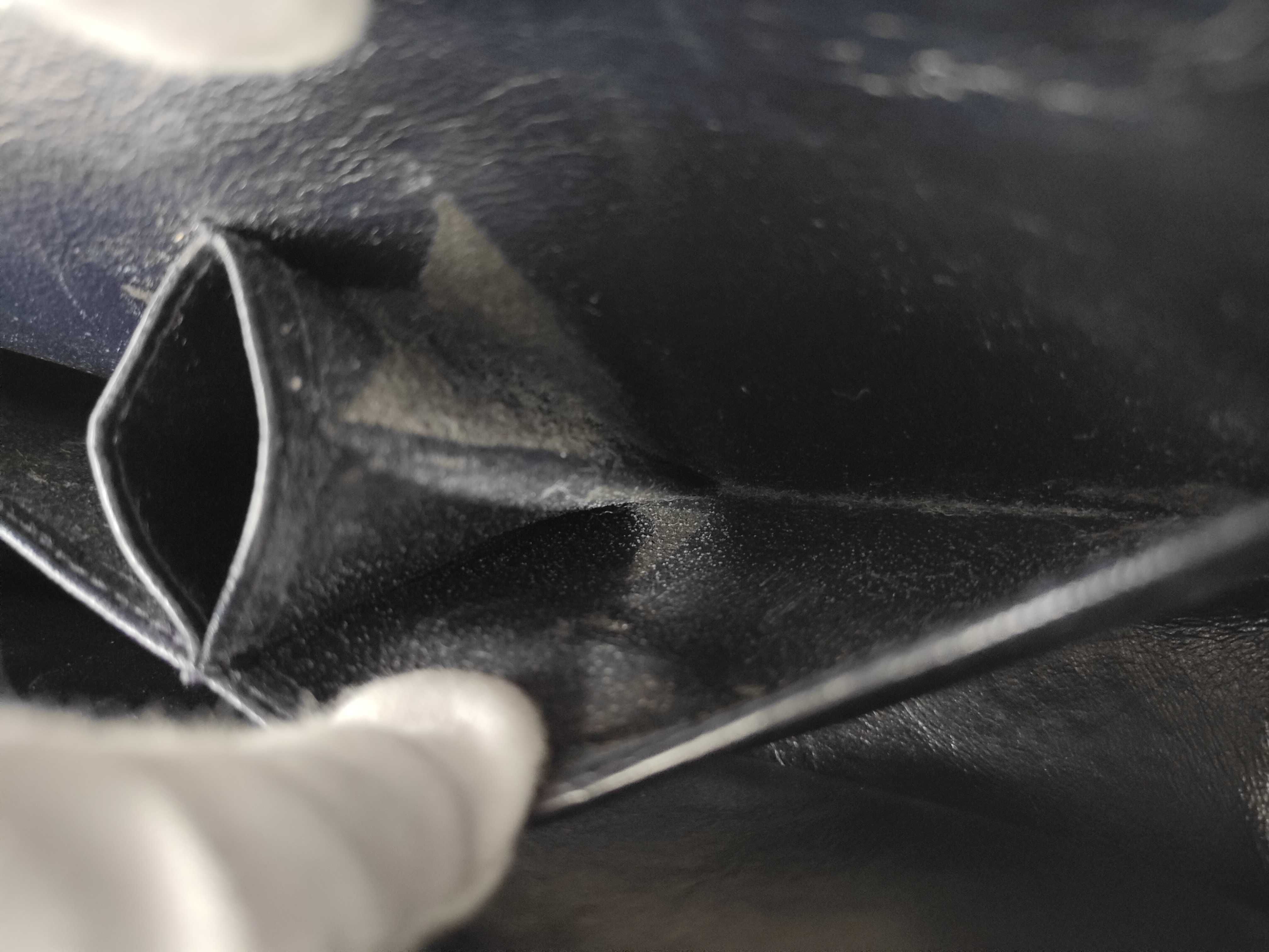Double Flap Lambskin Navy Shoulder Bag 740 — view 14