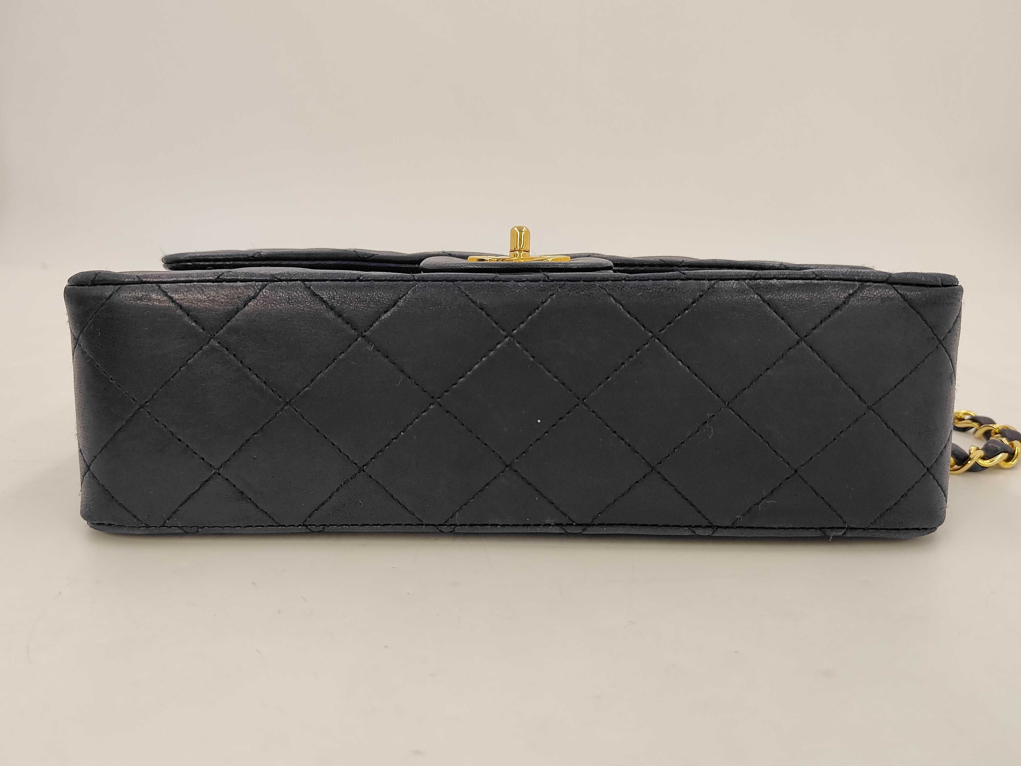 Double Flap Lambskin Navy Shoulder Bag 740 — view 6