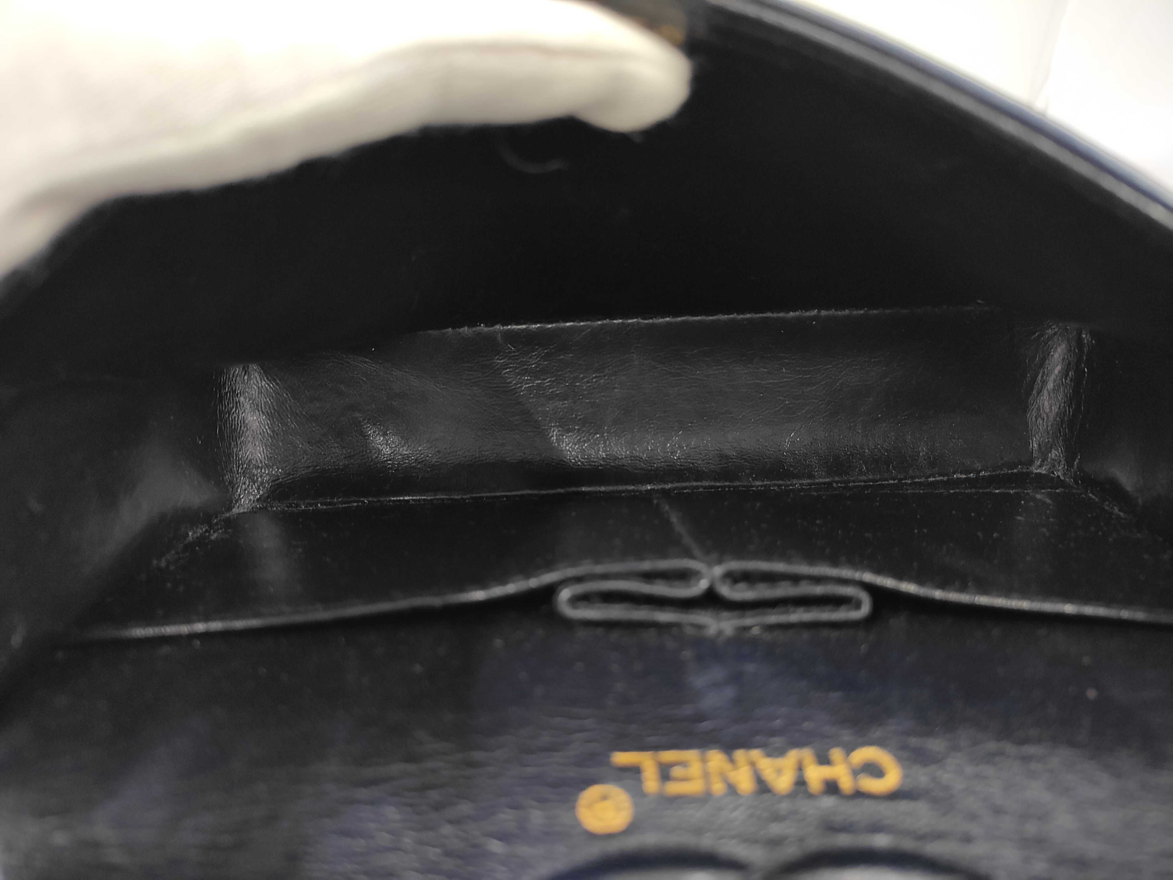 Double Flap Lambskin Navy Shoulder Bag 740 — view 9