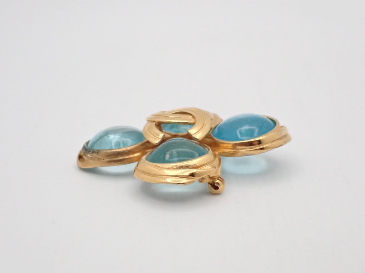 Coco Mark Gold Brooch — view 3