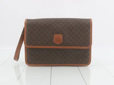 Macadam Clutch Bag, Brown, PVC Leather