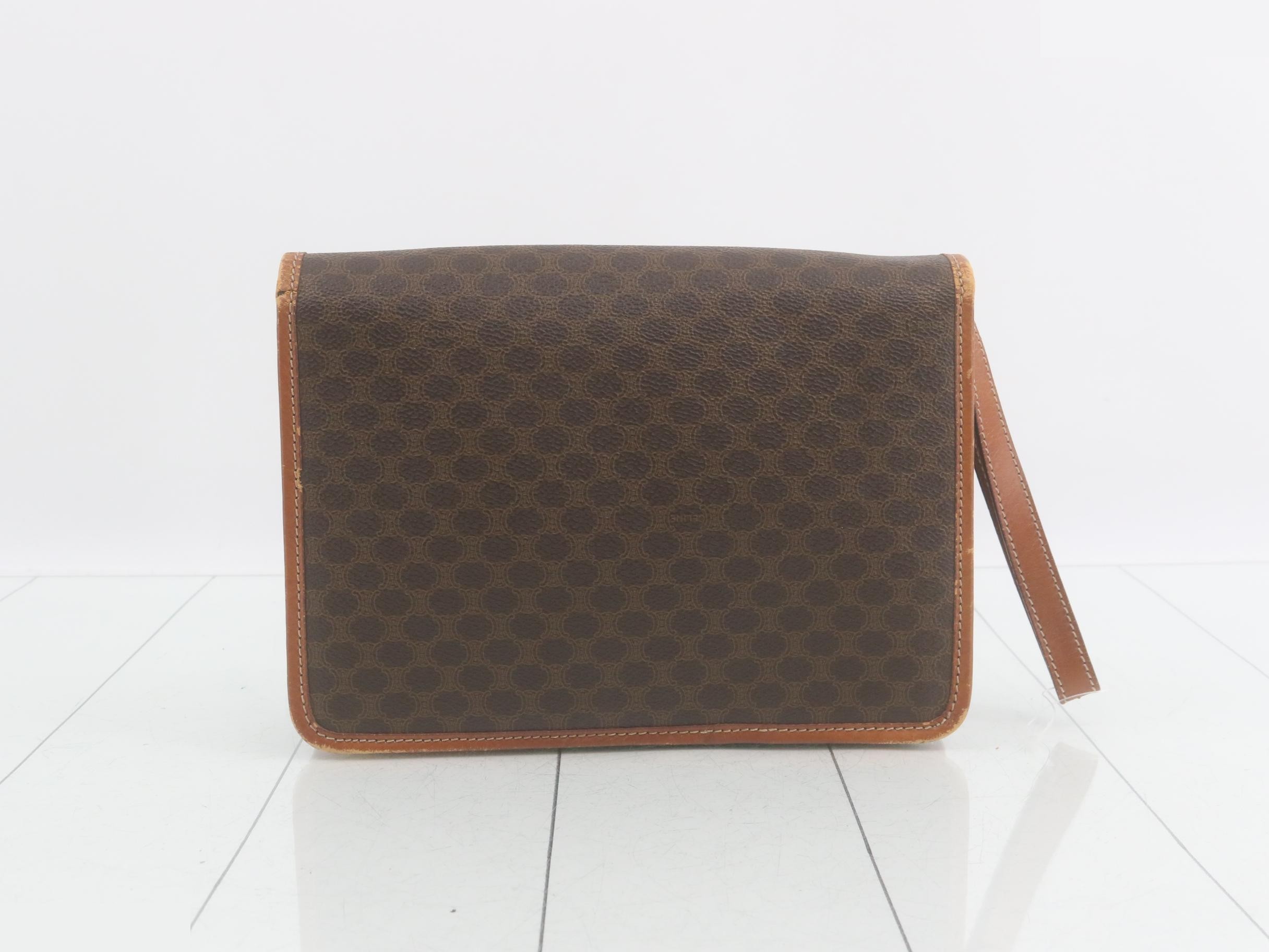 Macadam Clutch Bag, Brown, PVC Leather — view 2