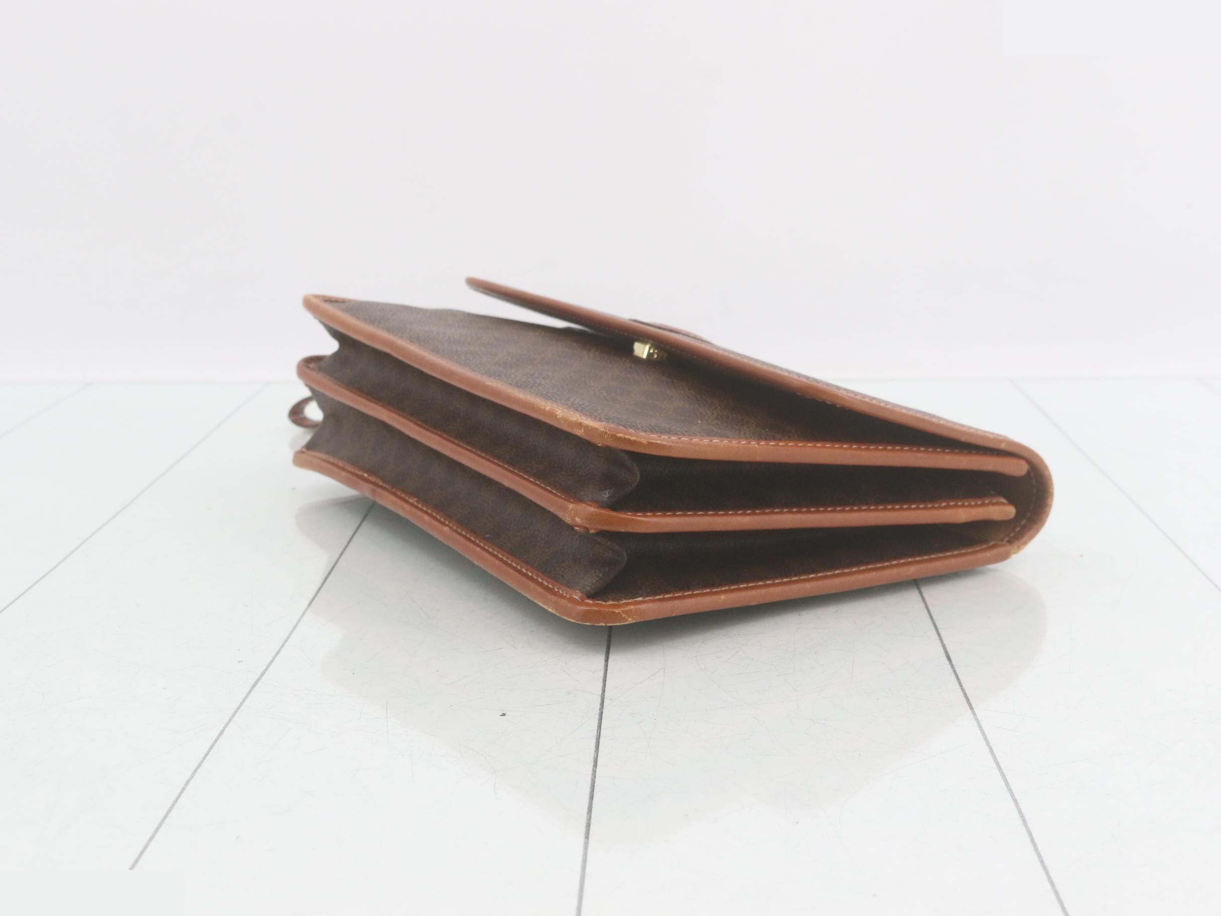 Macadam Clutch Bag, Brown, PVC Leather — view 6