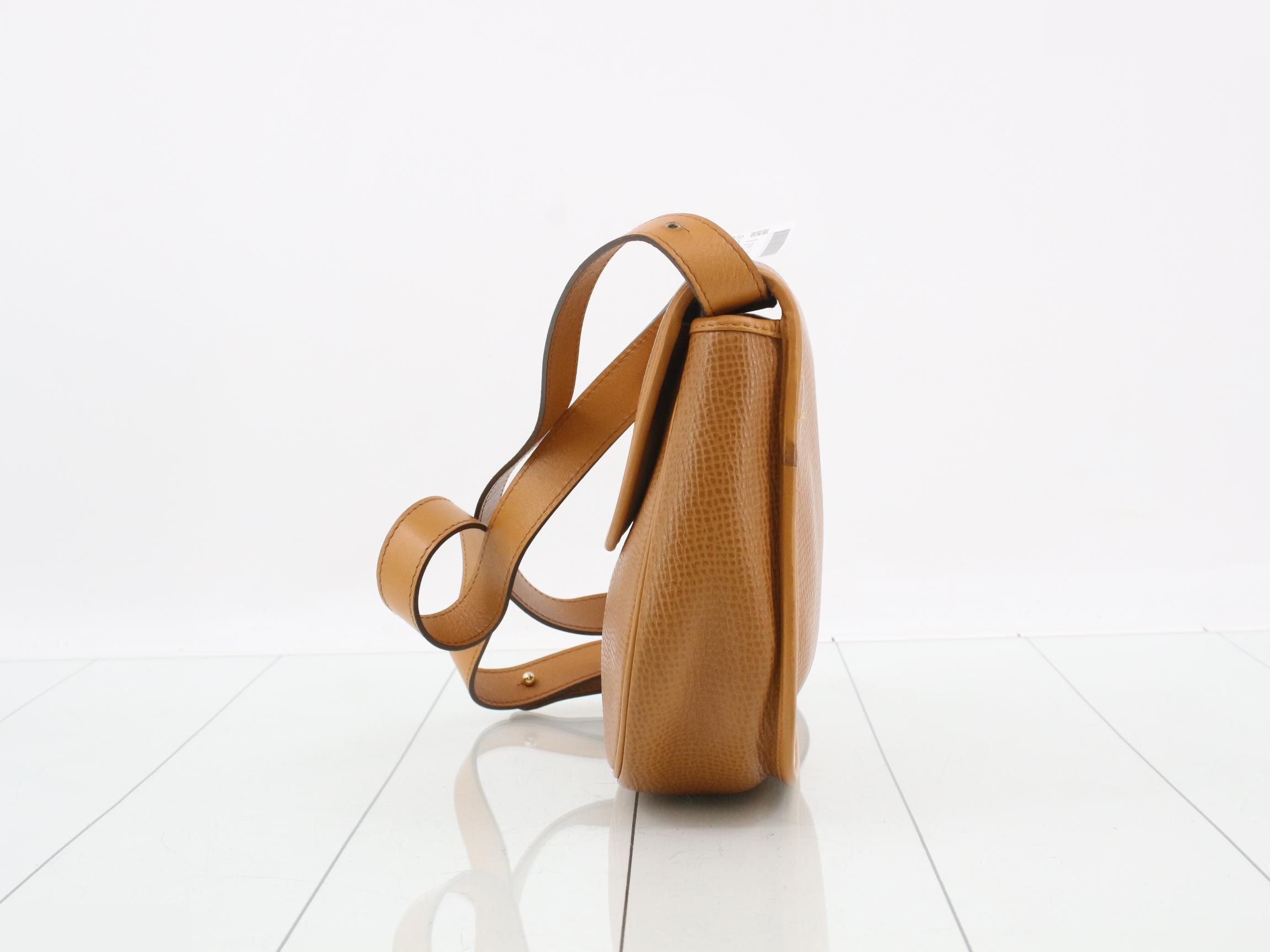 Shoulder bag with CD logo, brown leather — view 3