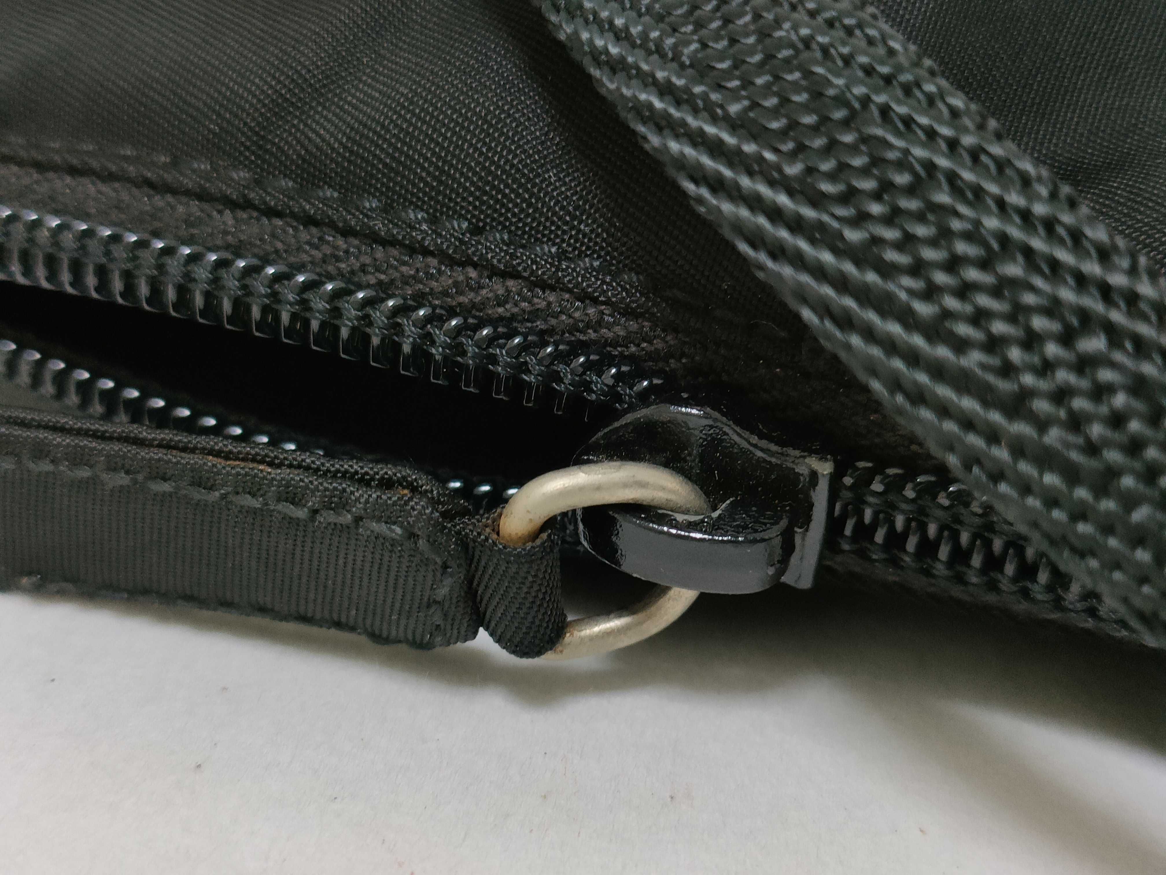 Nylon Triangle Logo Mini Handbag, Black, W23cm — view 12