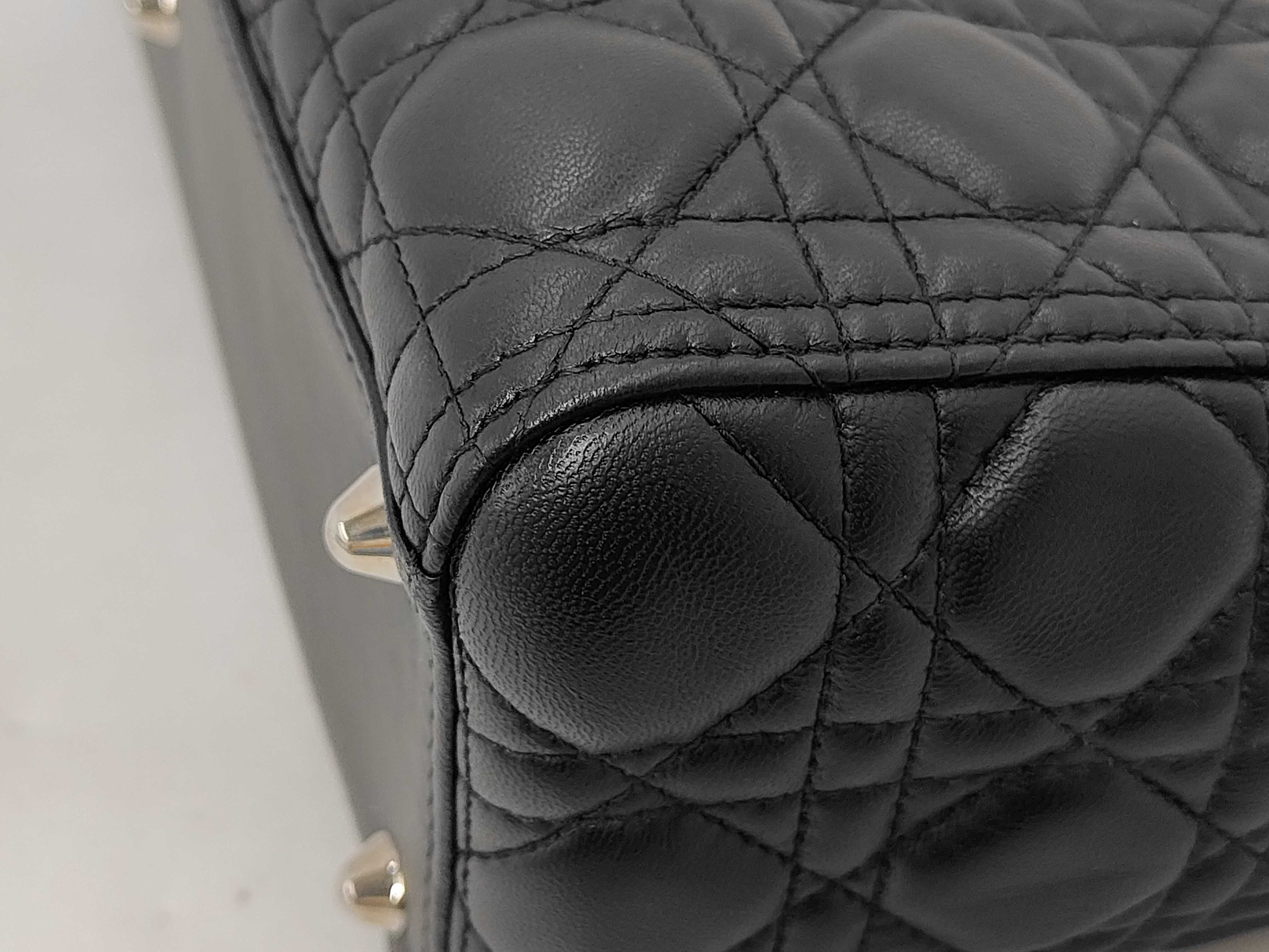 Lady Dior Leather Black Handbag — view 3