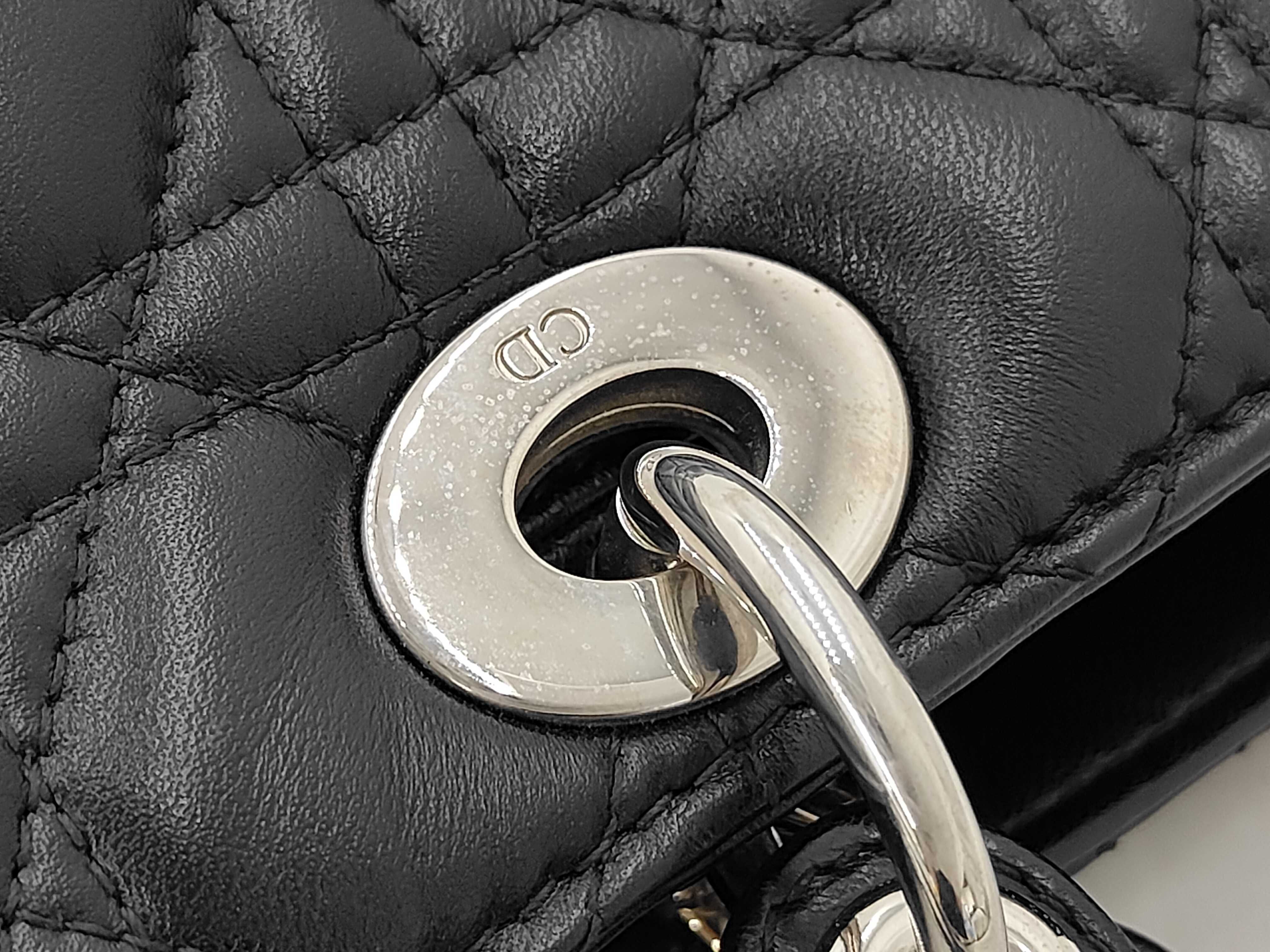 Lady Dior Leather Black Handbag — view 7