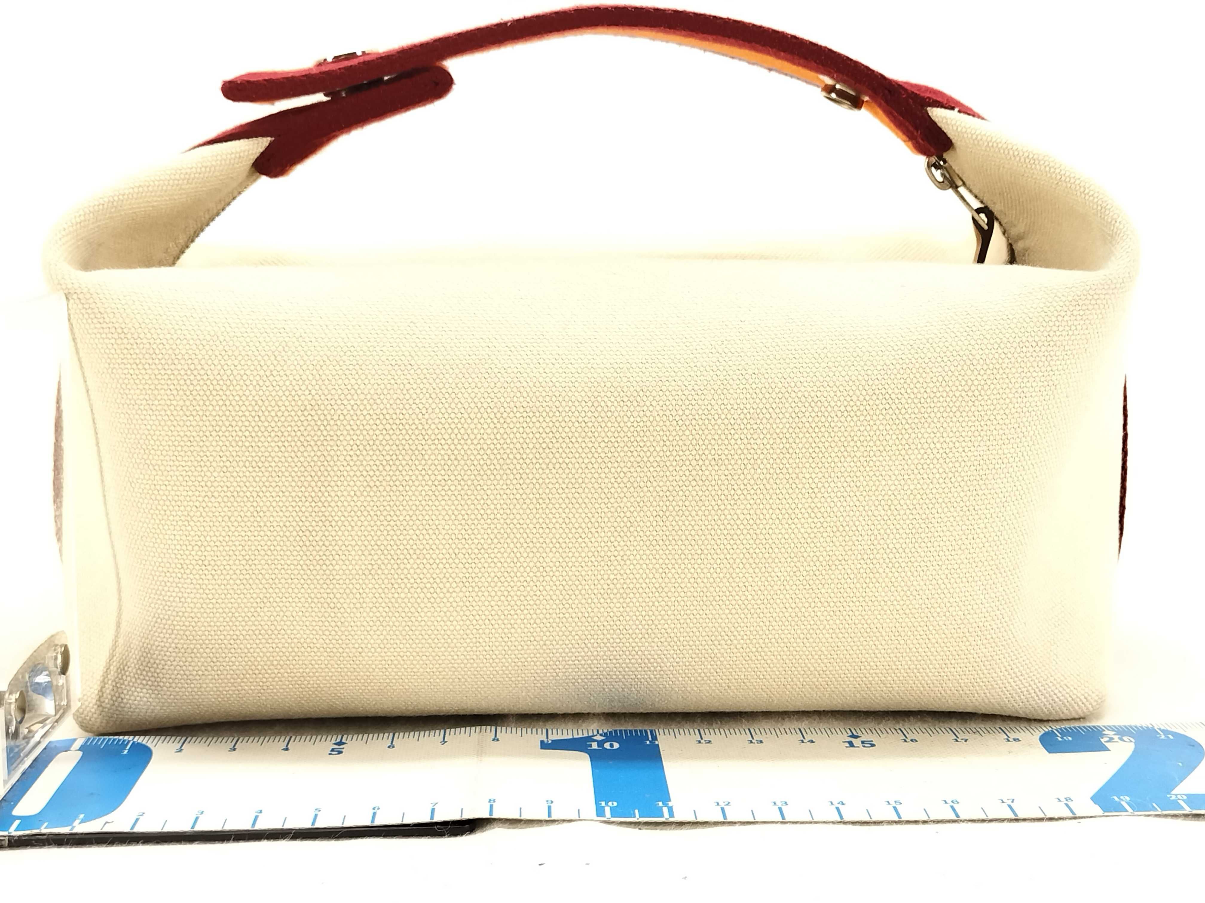 Bride à Black PM Canvas Beige Silver Hardware Handbag — view 2