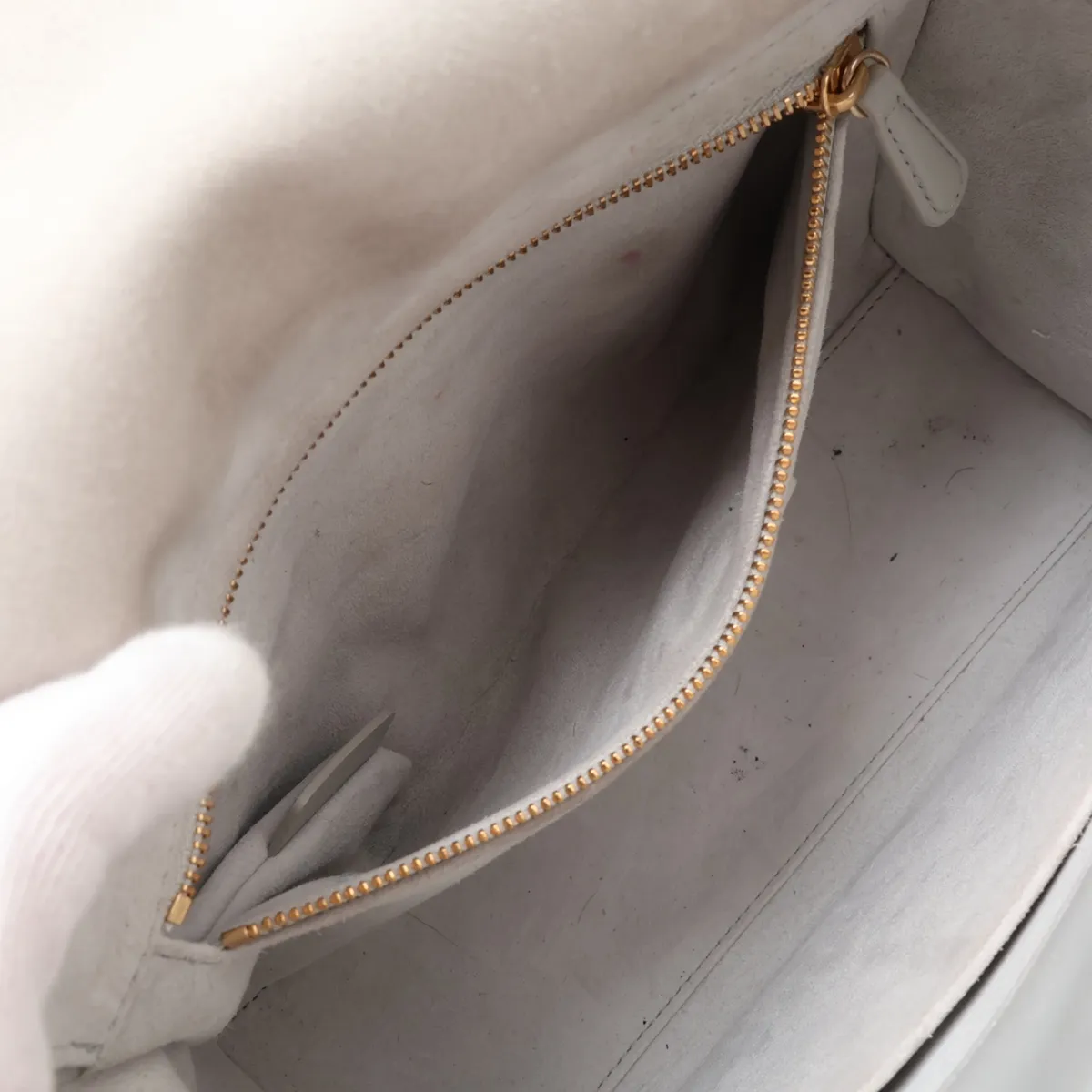 Lady Dior Cannage Leather 2-Way Handbag, Gray with Star Mark — view 9