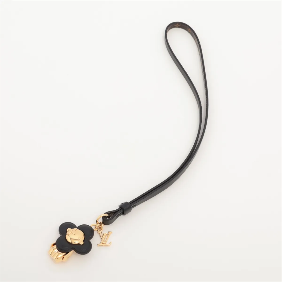 M03821 Bag Charm Mini Vivienne DI4215 Charm GP x Leather Black x Gold