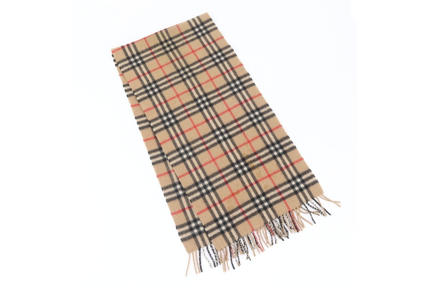 Tag attached, 100% cashmere, Nova Check pattern scarf. — view 2