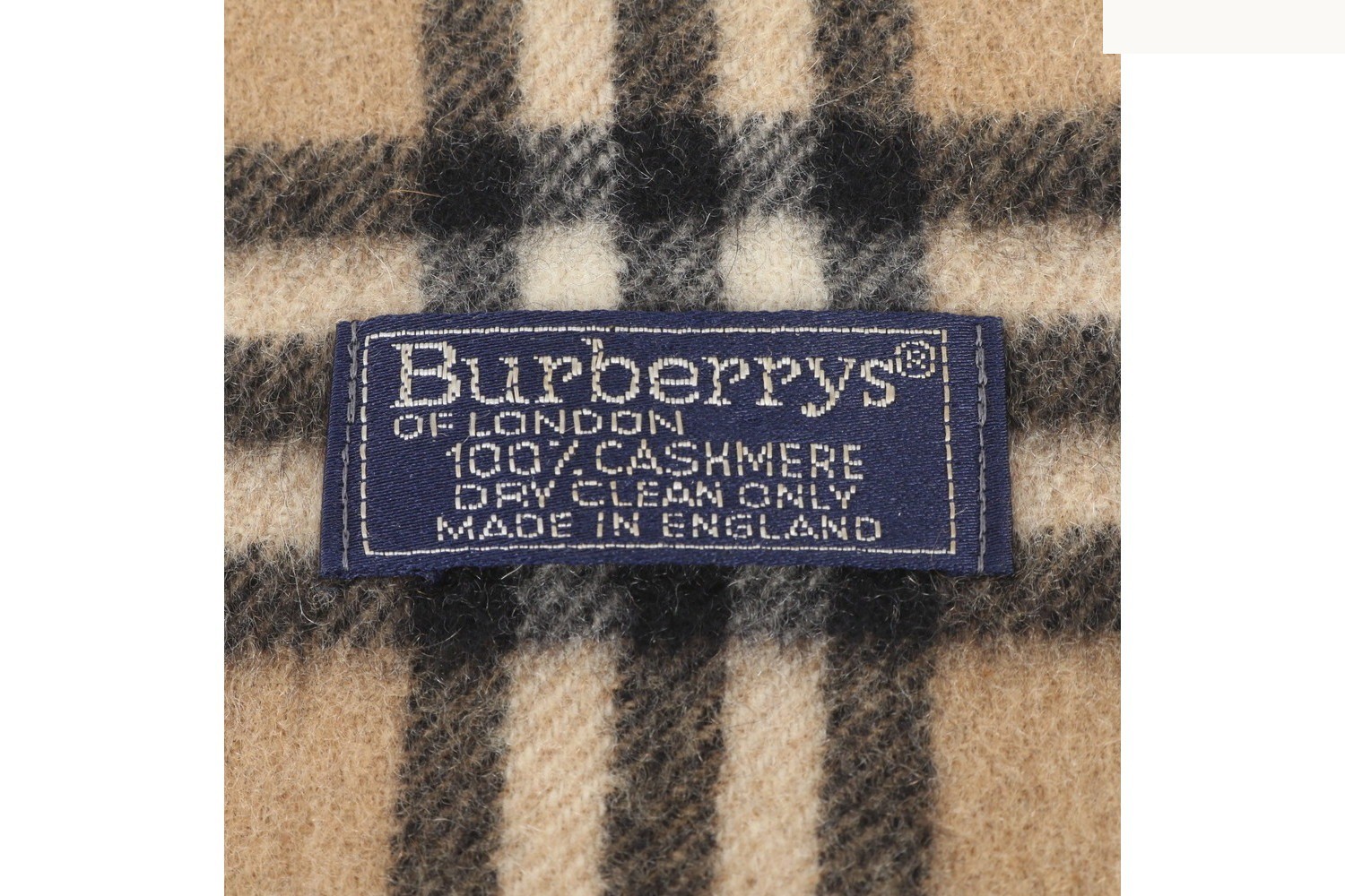 Tag attached, 100% cashmere, Nova Check pattern scarf. — view 3