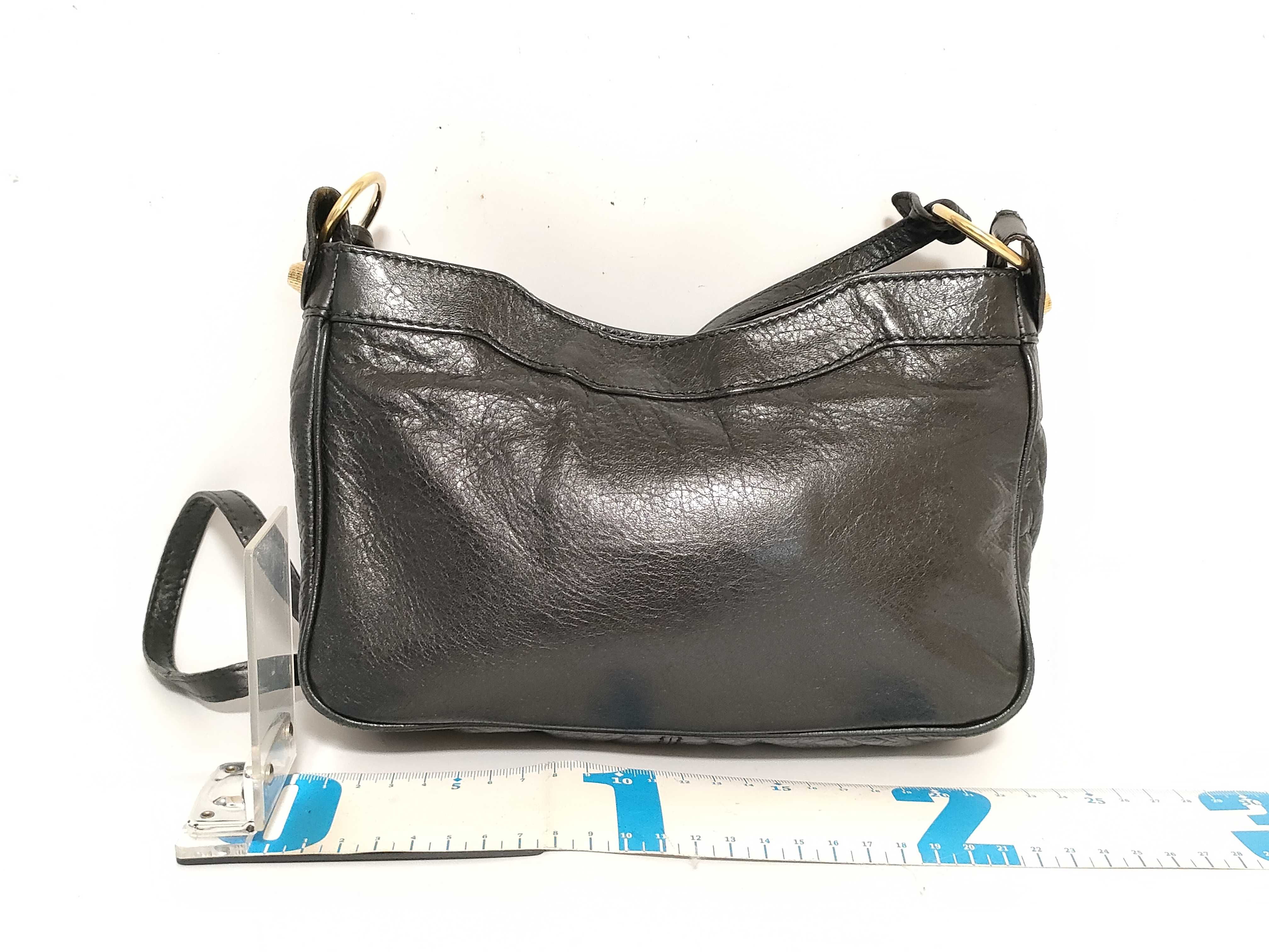 Giant Hip Leather Shoulder Bag, Black, 237203 (Shoulder Bag) — view 2