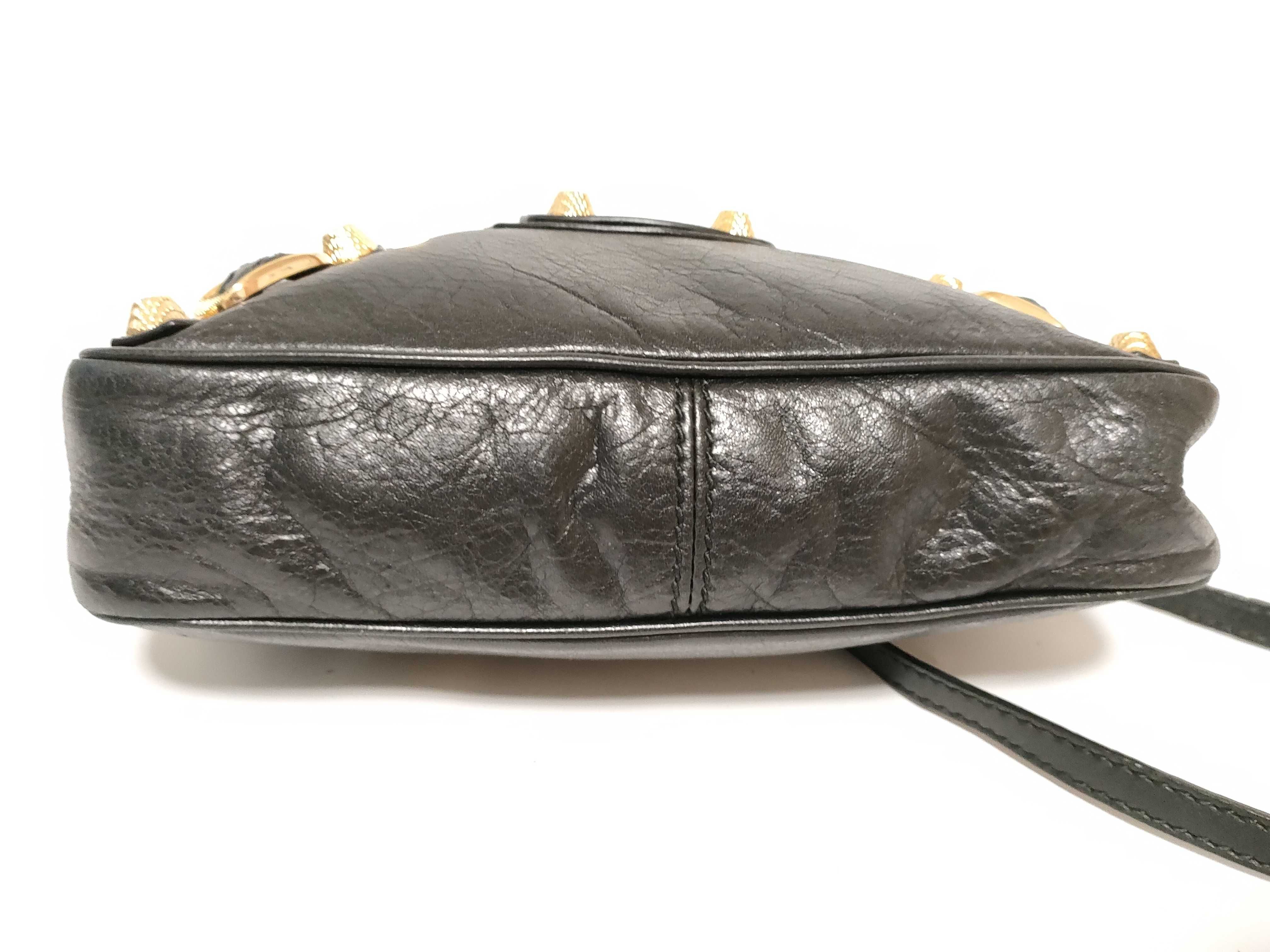 Giant Hip Leather Shoulder Bag, Black, 237203 (Shoulder Bag) — view 8