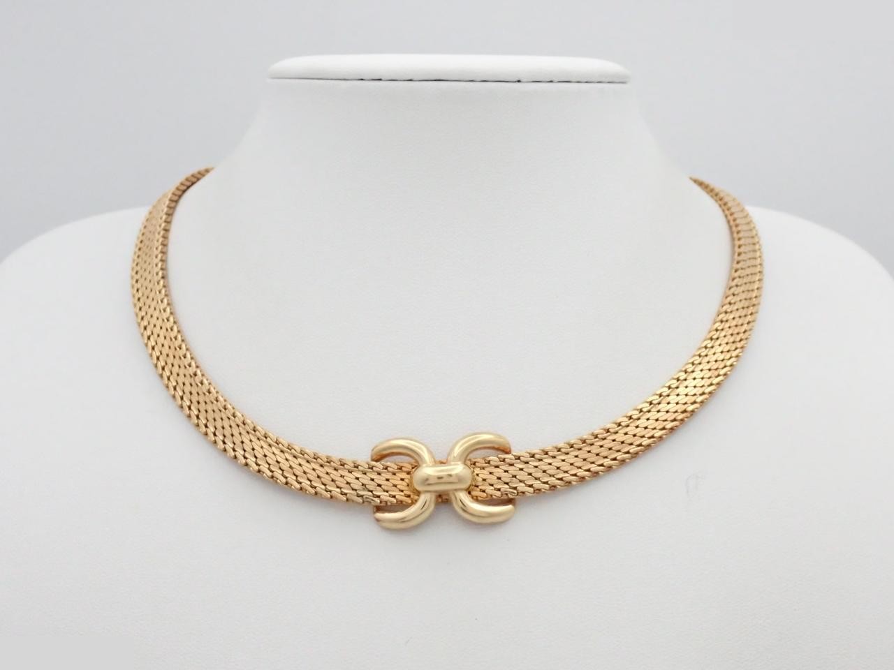 Choker necklace, gold-plated, neck circumference approximately 40cm — view 3