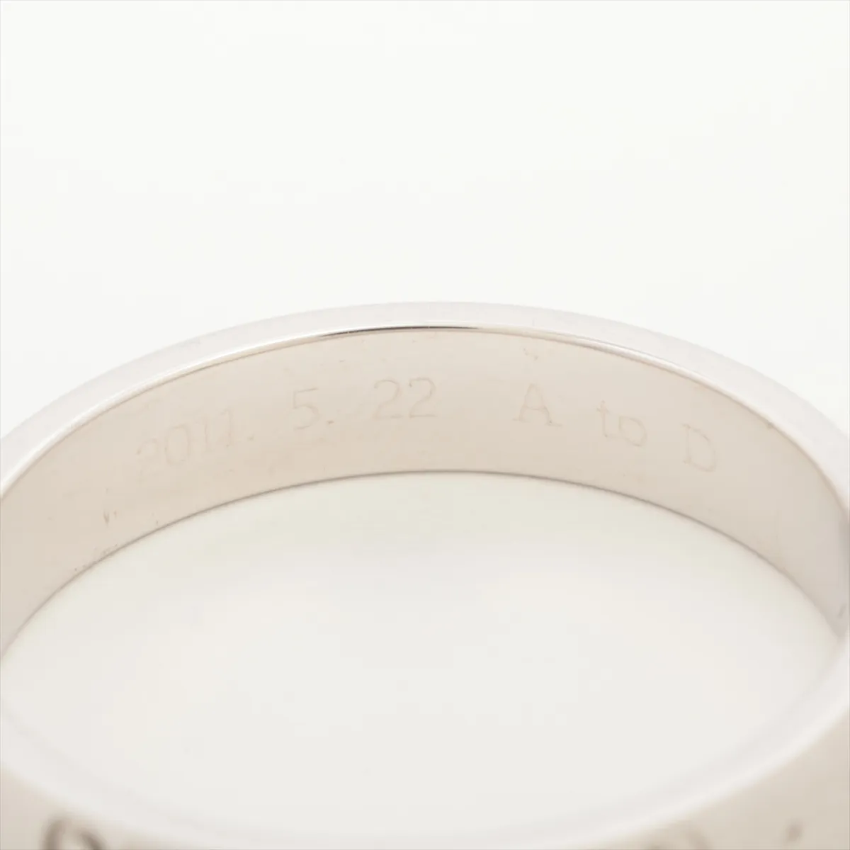 icon ring 750(WG) 4.0g 19 Initial engraving is about to fade — view 4