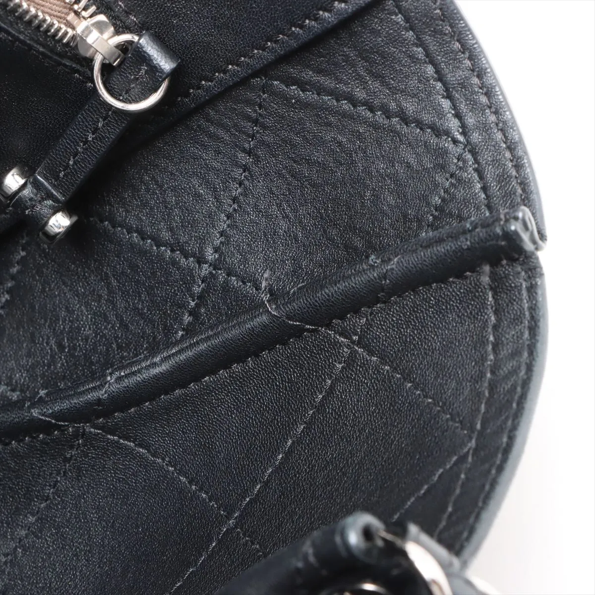 Matelasse Lambskin 2WAY Handbag Black Silver Hardware 26981957 No. 26 — view 15