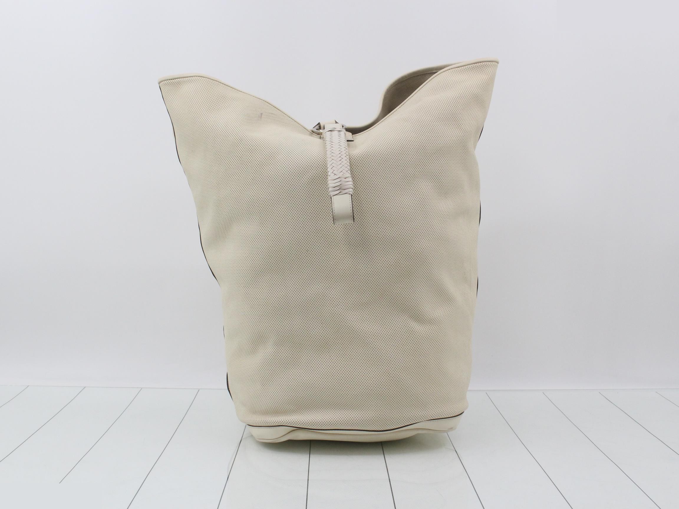 Perforated Leather 2-Way Shoulder Bag