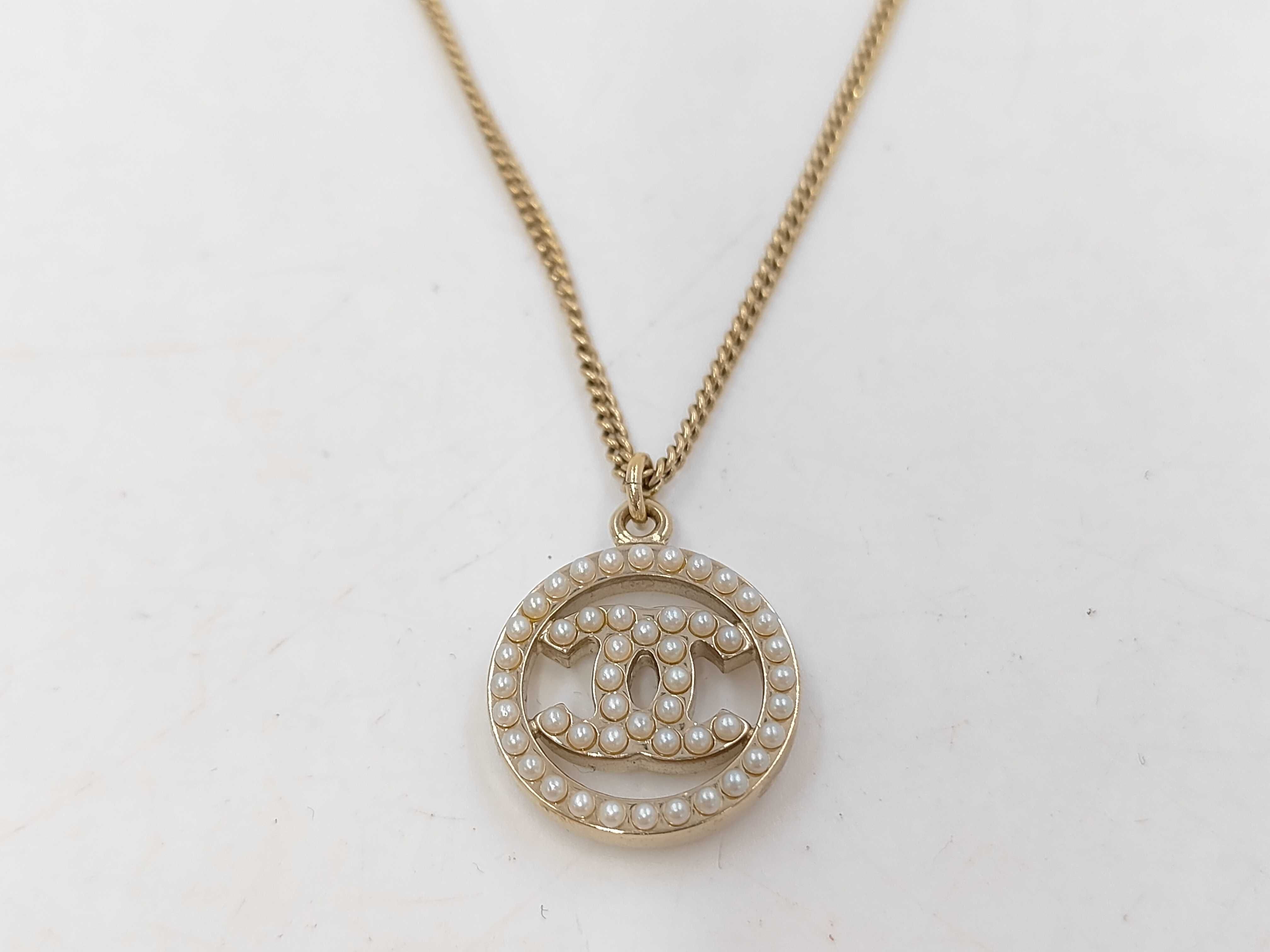 Coco Mark Pearl Necklace 04A GP Gold Accessories: Box Necklace