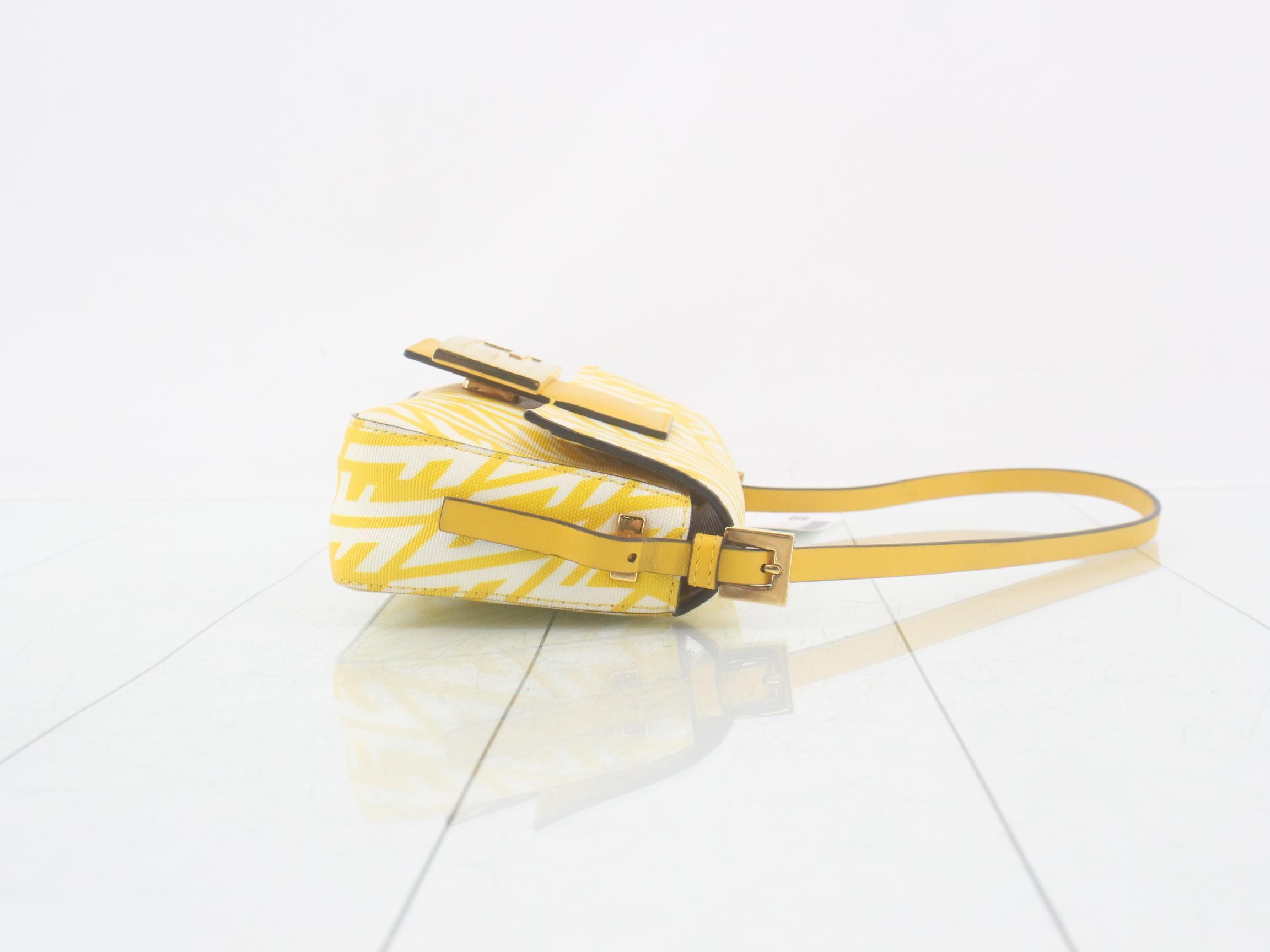 FF Vertigo Baguette 1997 One-Shoulder Bag, Yellow — view 3