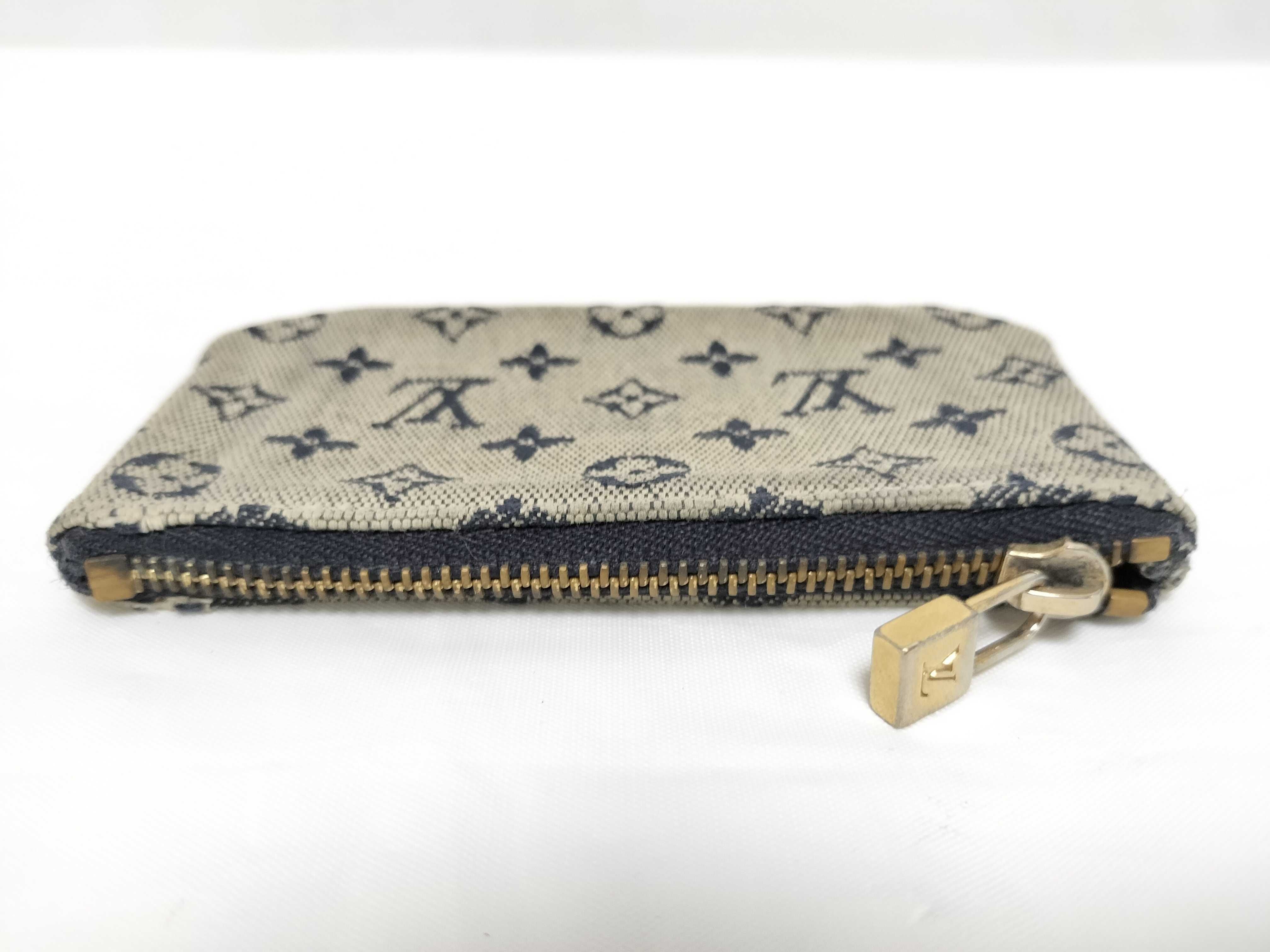 Monogram Mini Lin Pochette Clé Ivory Coin Case — view 6