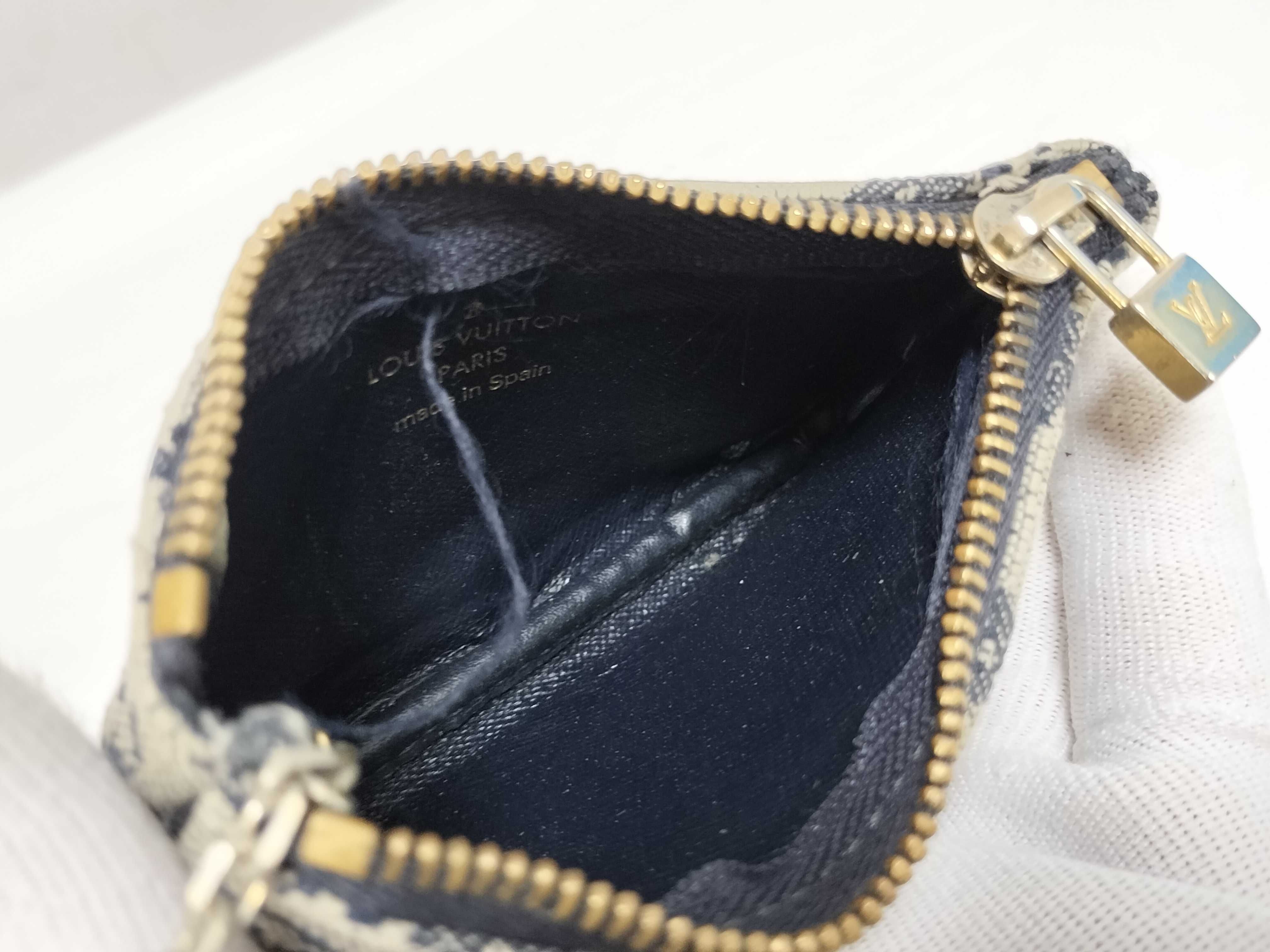 Monogram Mini Lin Pochette Clé Ivory Coin Case — view 8