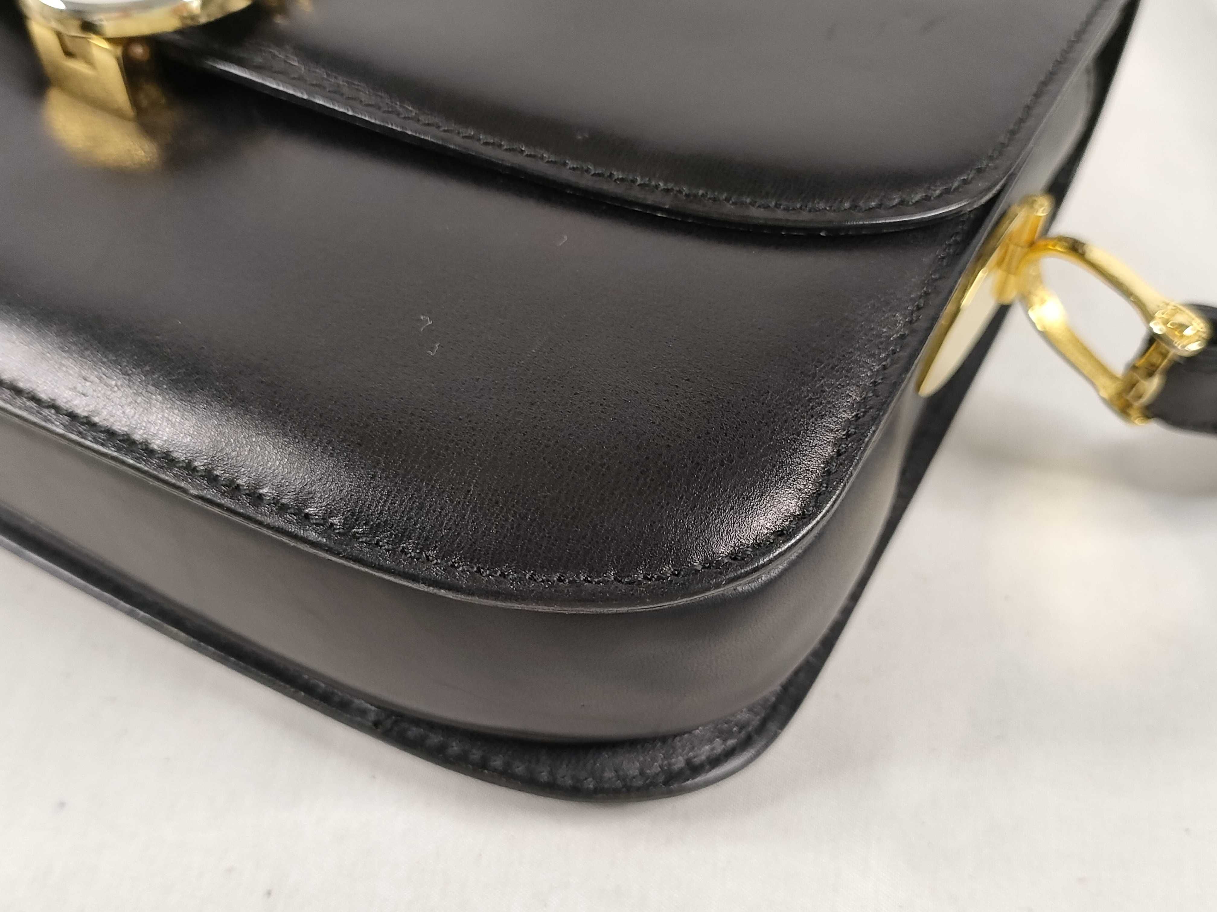 Leather Carriage Hardware Shoulder Bag — view 6