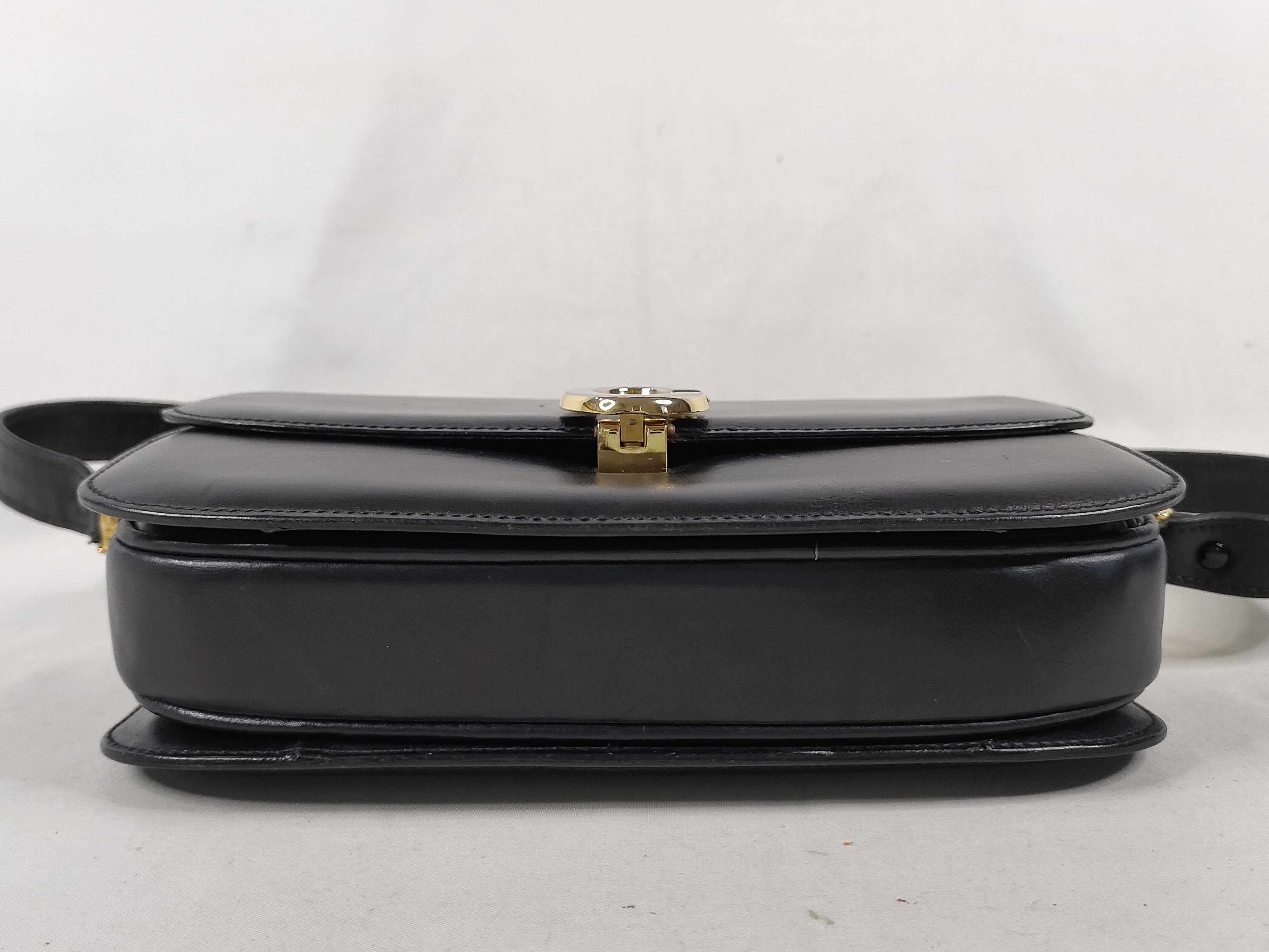 Leather Carriage Hardware Shoulder Bag — view 7
