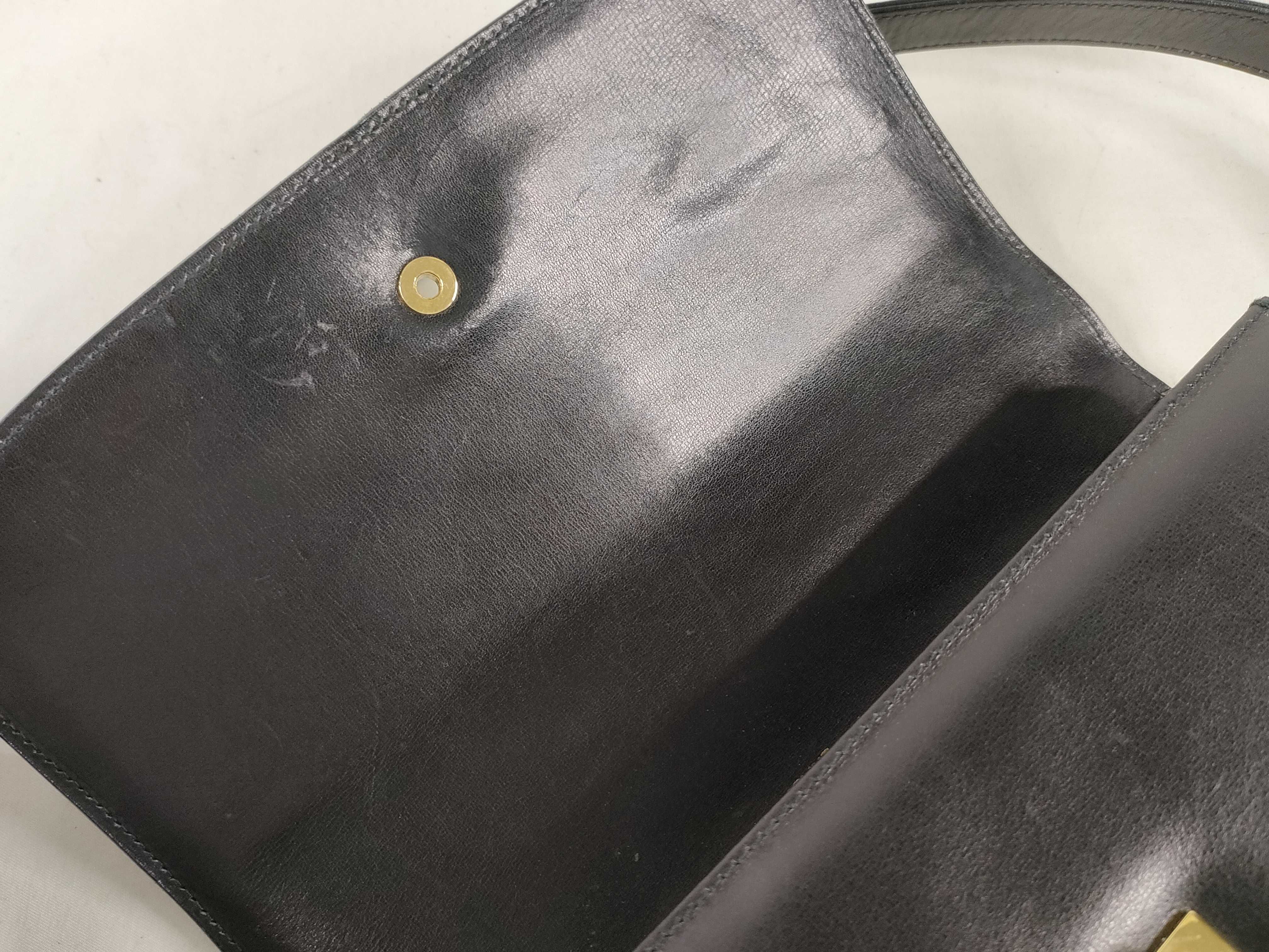 Leather Carriage Hardware Shoulder Bag — view 8