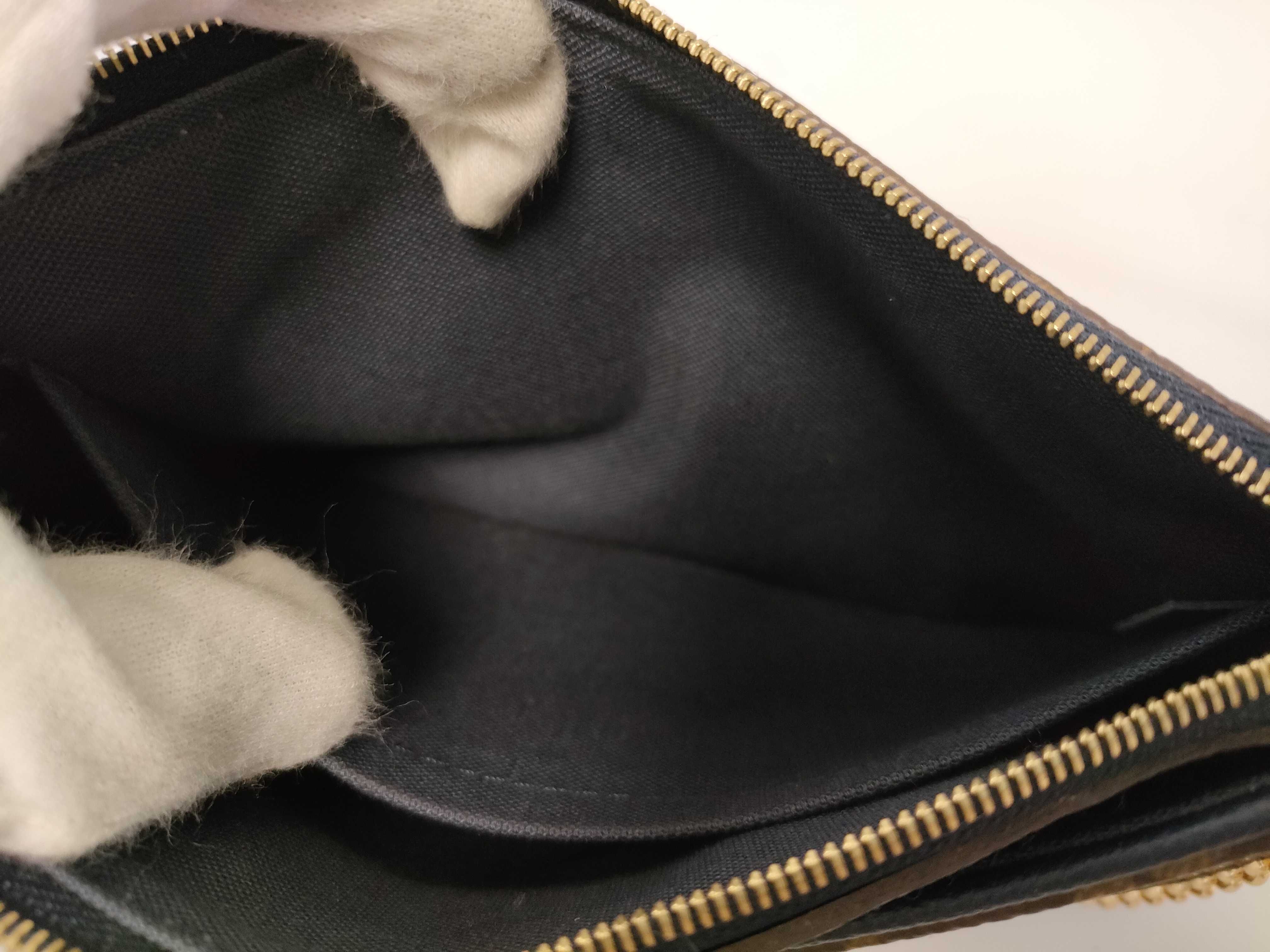 Monogram ID- Cow Skin Pallas Clutch Brown x Navy M44058 Clutch Bag — view 12